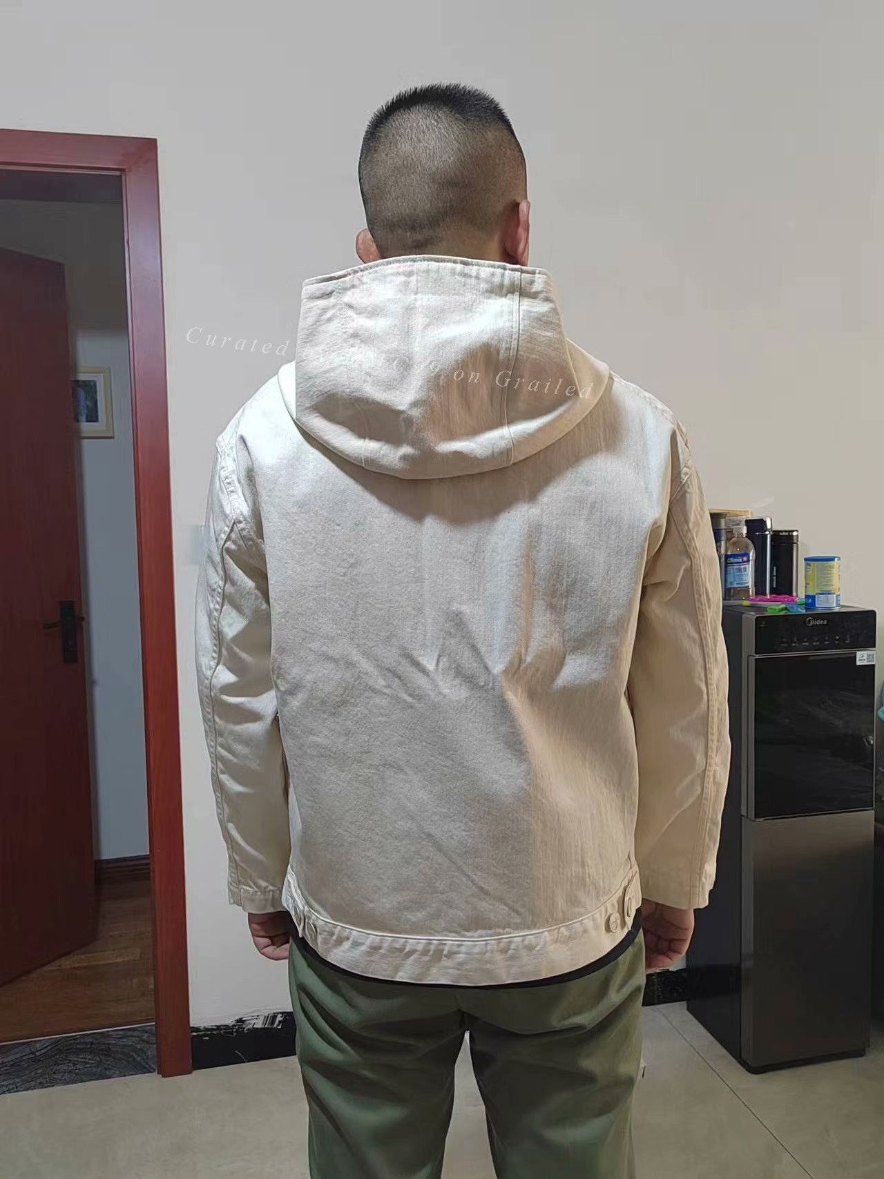 Evisu EVISU White Hooded Denim Jacket Size US XXS / EU 40 - 4 Thumbnail