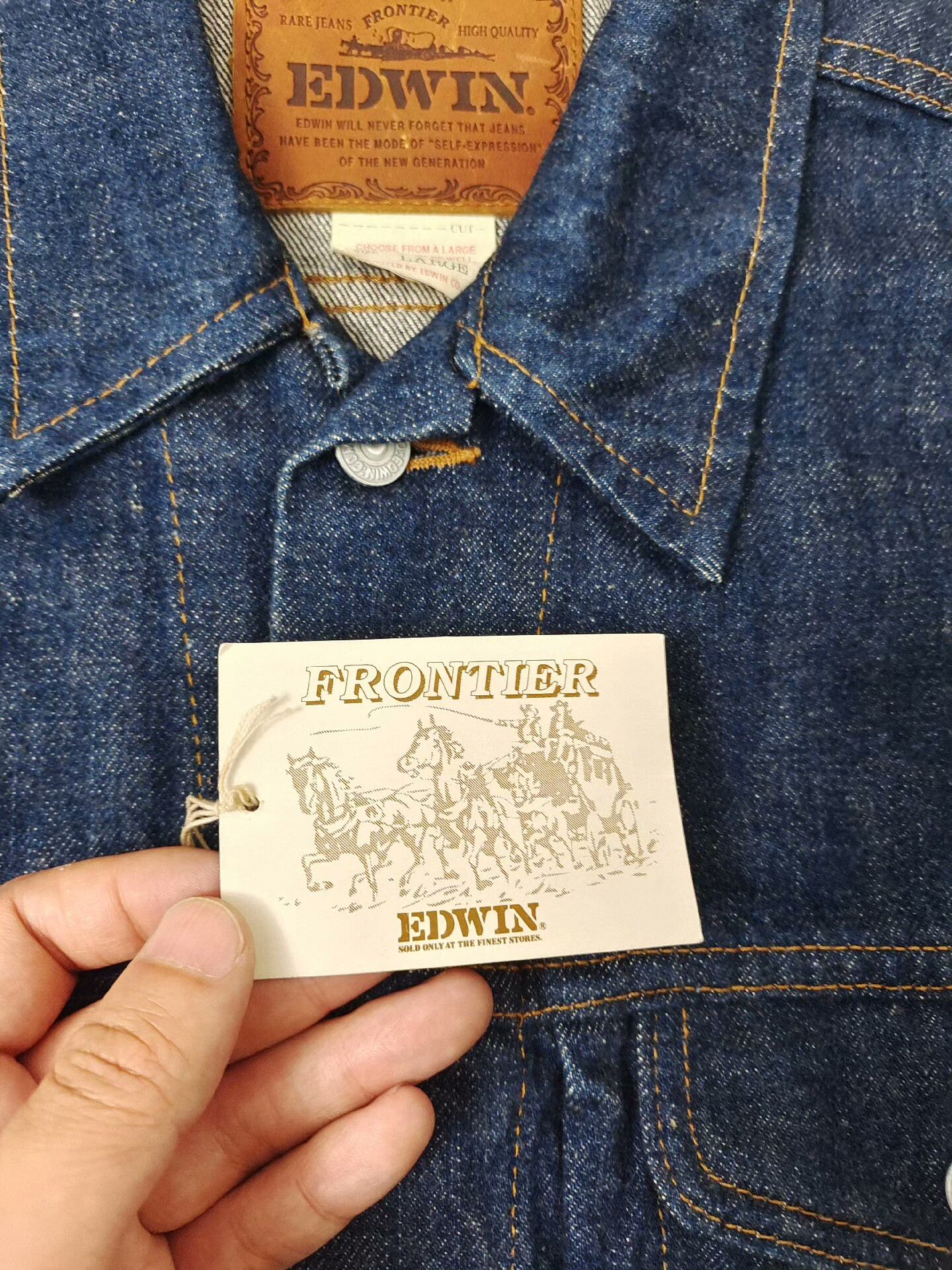 Edwin Vintage EDWIN Japan-Made Denim Jacket Size US L / EU 52-54 / 3 - 5 Thumbnail
