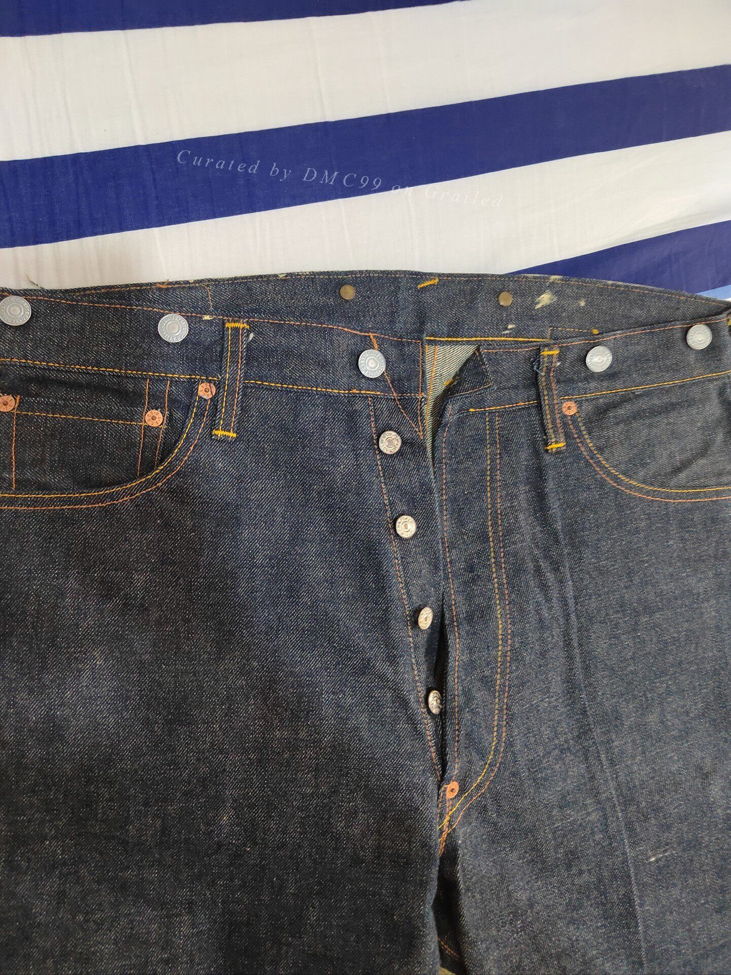 Evisu Evisu New Painted White Early Tiger Ears Jeans Size US 34 / EU 50 - 5 Thumbnail