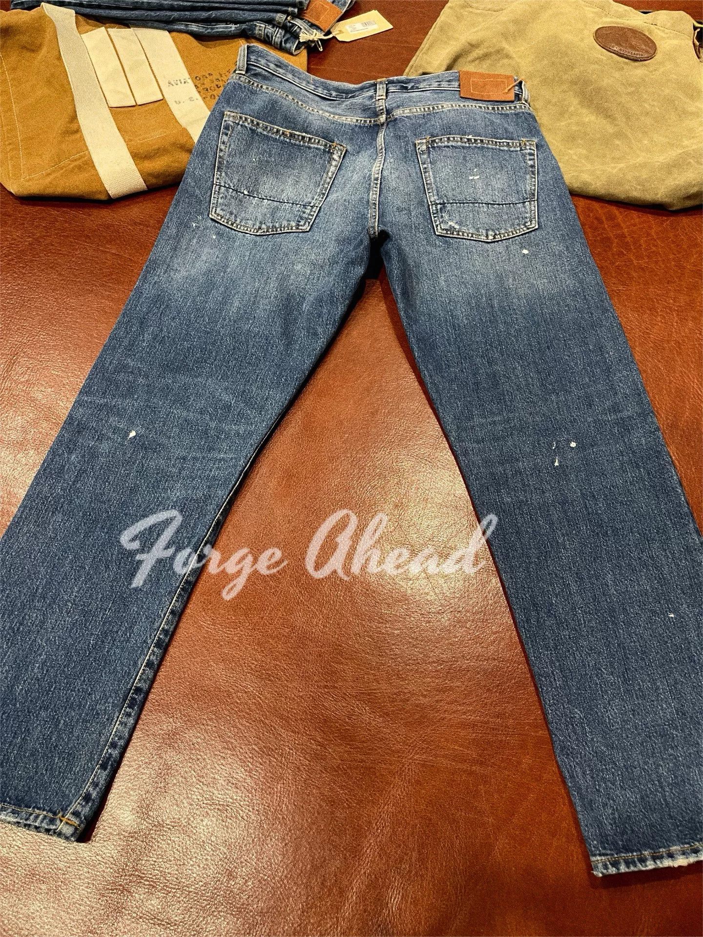 Fortela Fortela JOHN Light Wash Distressed Denim Pants Size US 33 - 3 Thumbnail