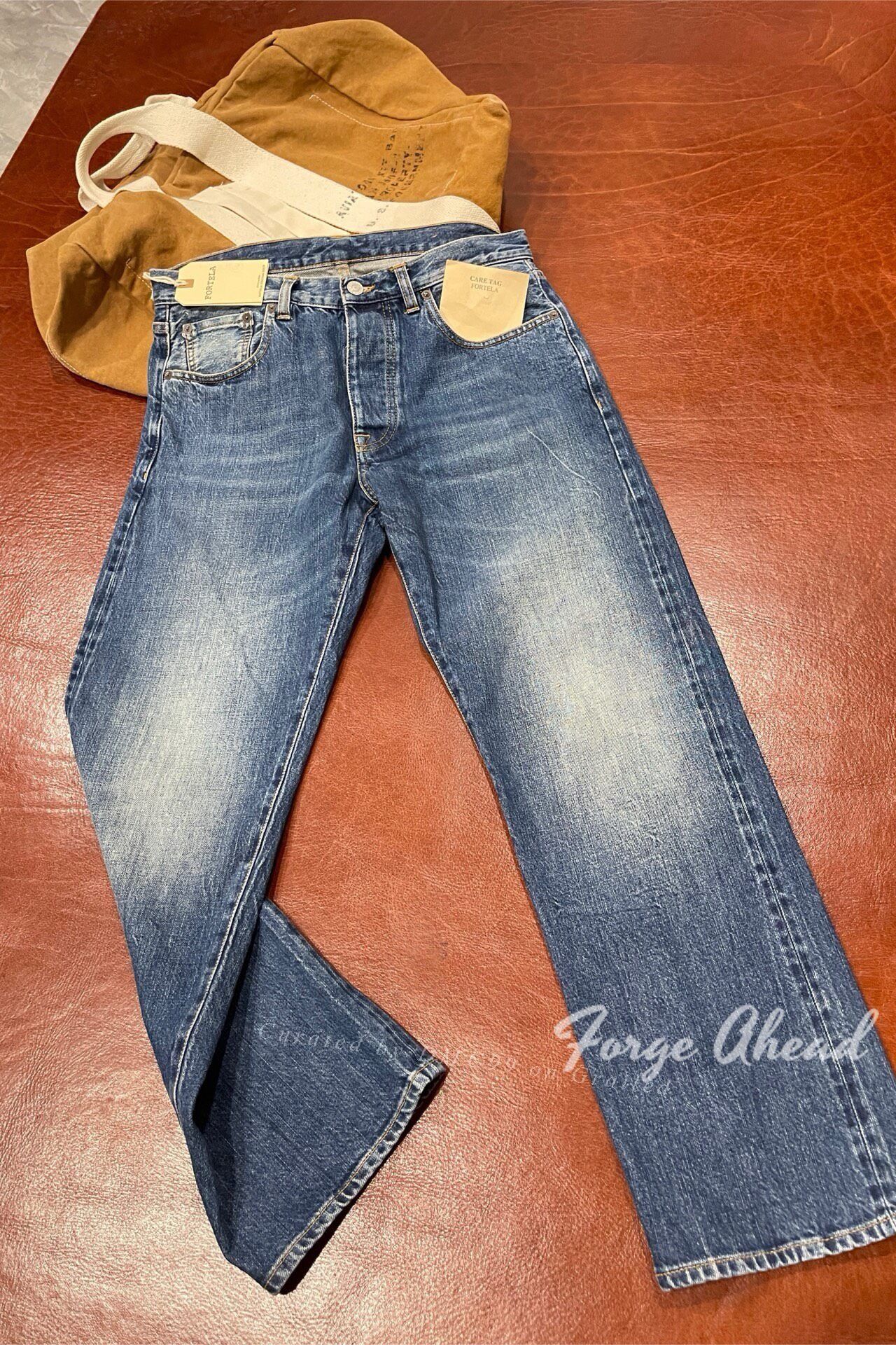 Fortela Fortela JOHN Light Wash Vintage Denim Pants Size US 32 / EU 48 - 2 Thumbnail