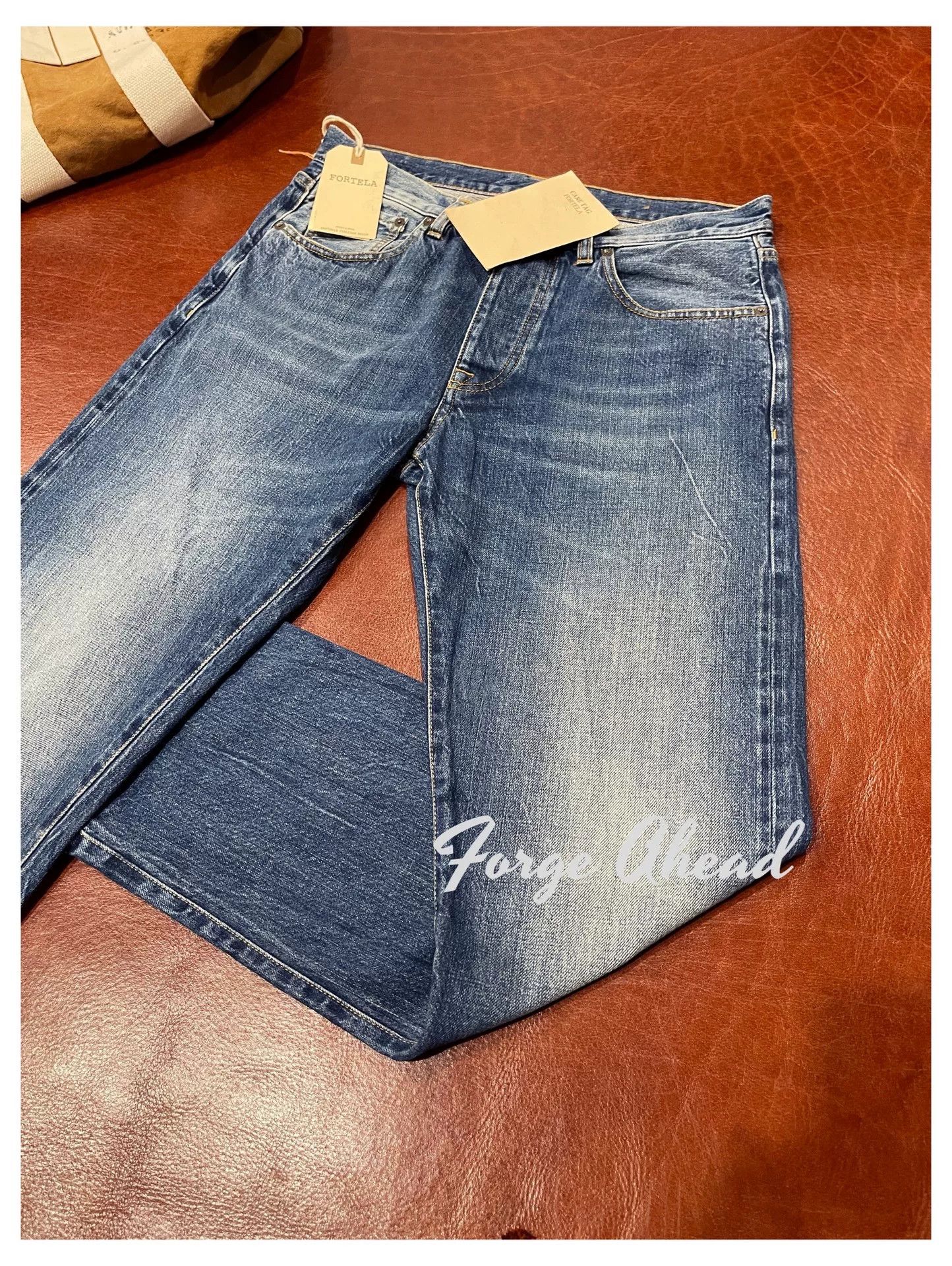 Fortela Fortela JOHN Light Wash Vintage Denim Pants Size US 32 / EU 48 - 3 Thumbnail