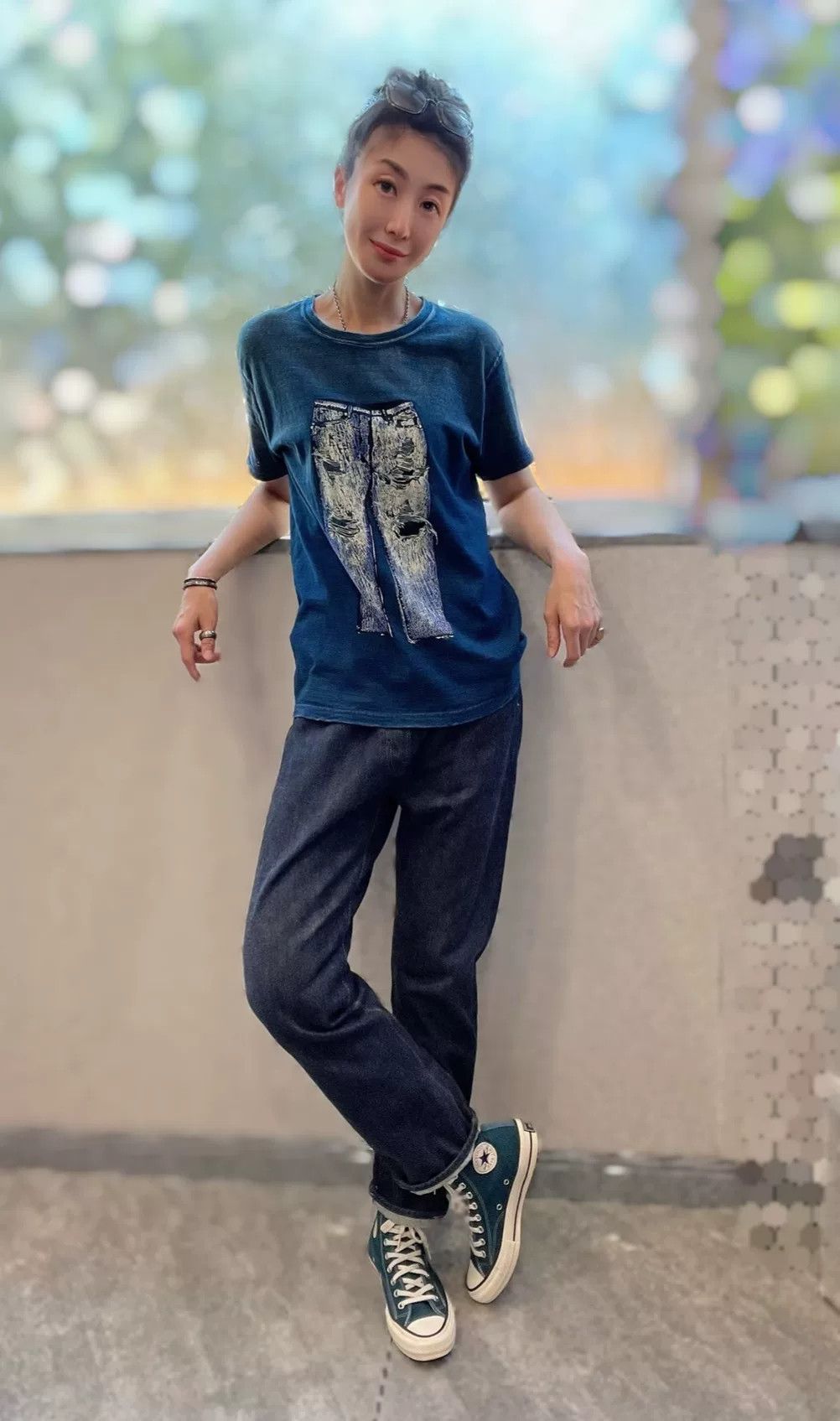 Kapital Kapital Indigo Jeans Print Distressed T-shirt Size US L / EU 52-54 / 3 - 4 Thumbnail