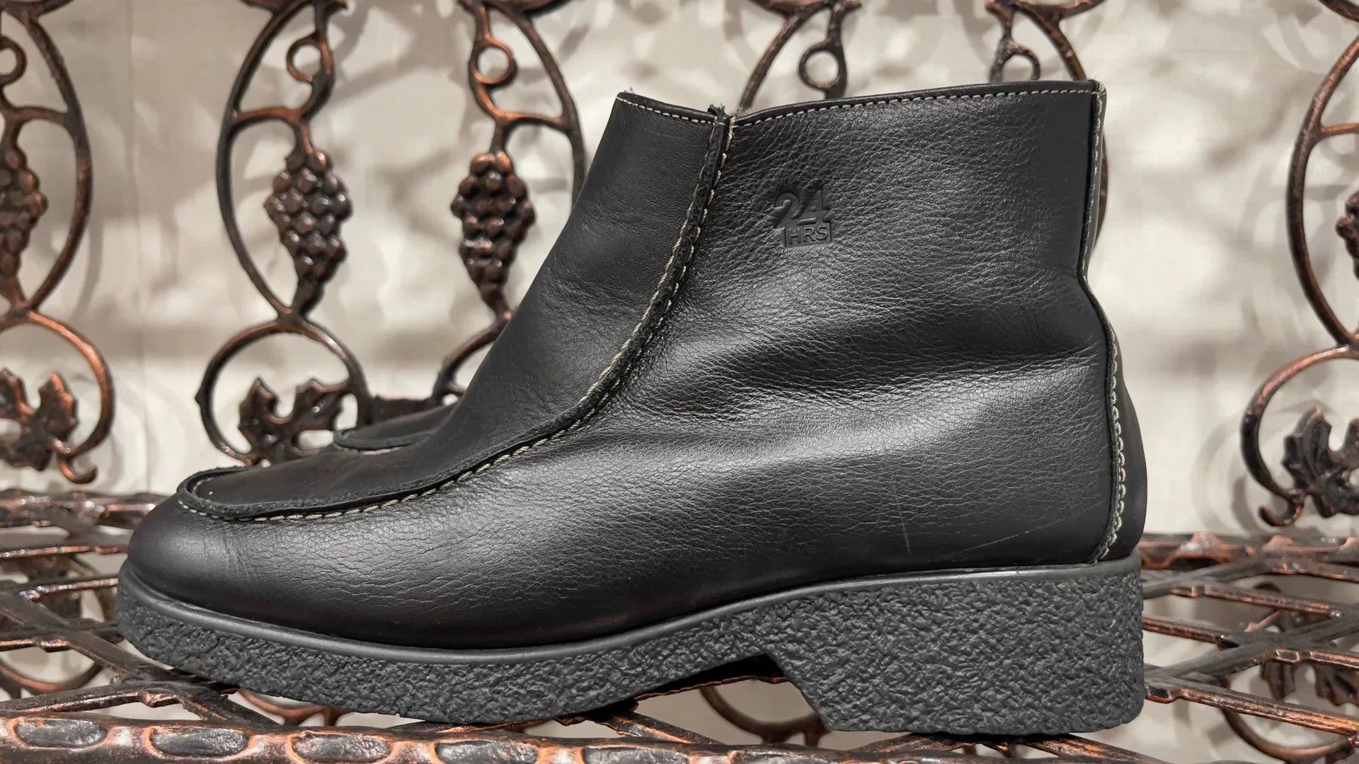 DEN IM by SIKI IM 24HRS Women's Black Leather Ankle Boots 39 Size US 8 / IT 38 - 5 Thumbnail