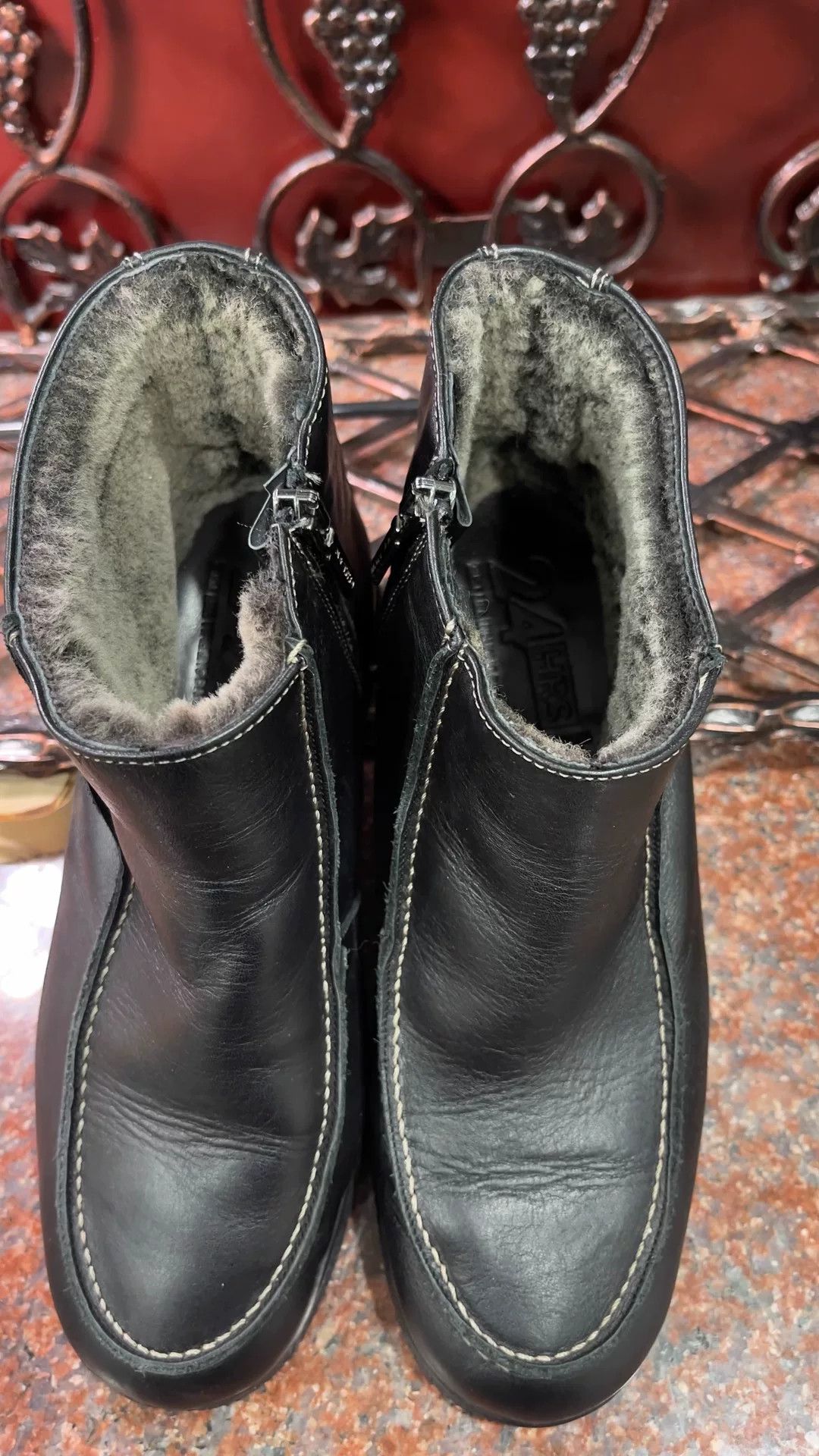 DEN IM by SIKI IM 24HRS Women's Black Leather Ankle Boots 39 Size US 8 / IT 38 - 6 Thumbnail