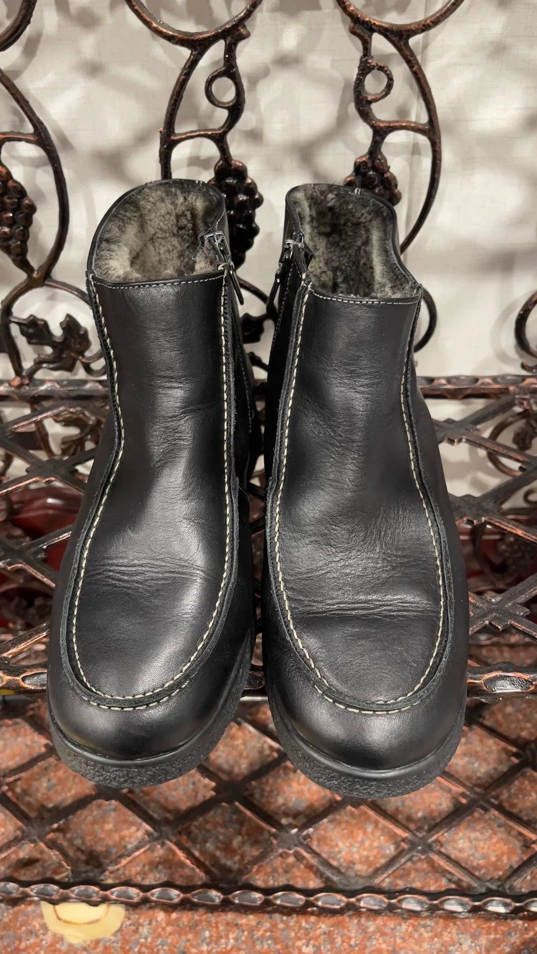 DEN IM by SIKI IM 24HRS Women's Black Leather Ankle Boots 39 Size US 8 / IT 38 - 3 Thumbnail