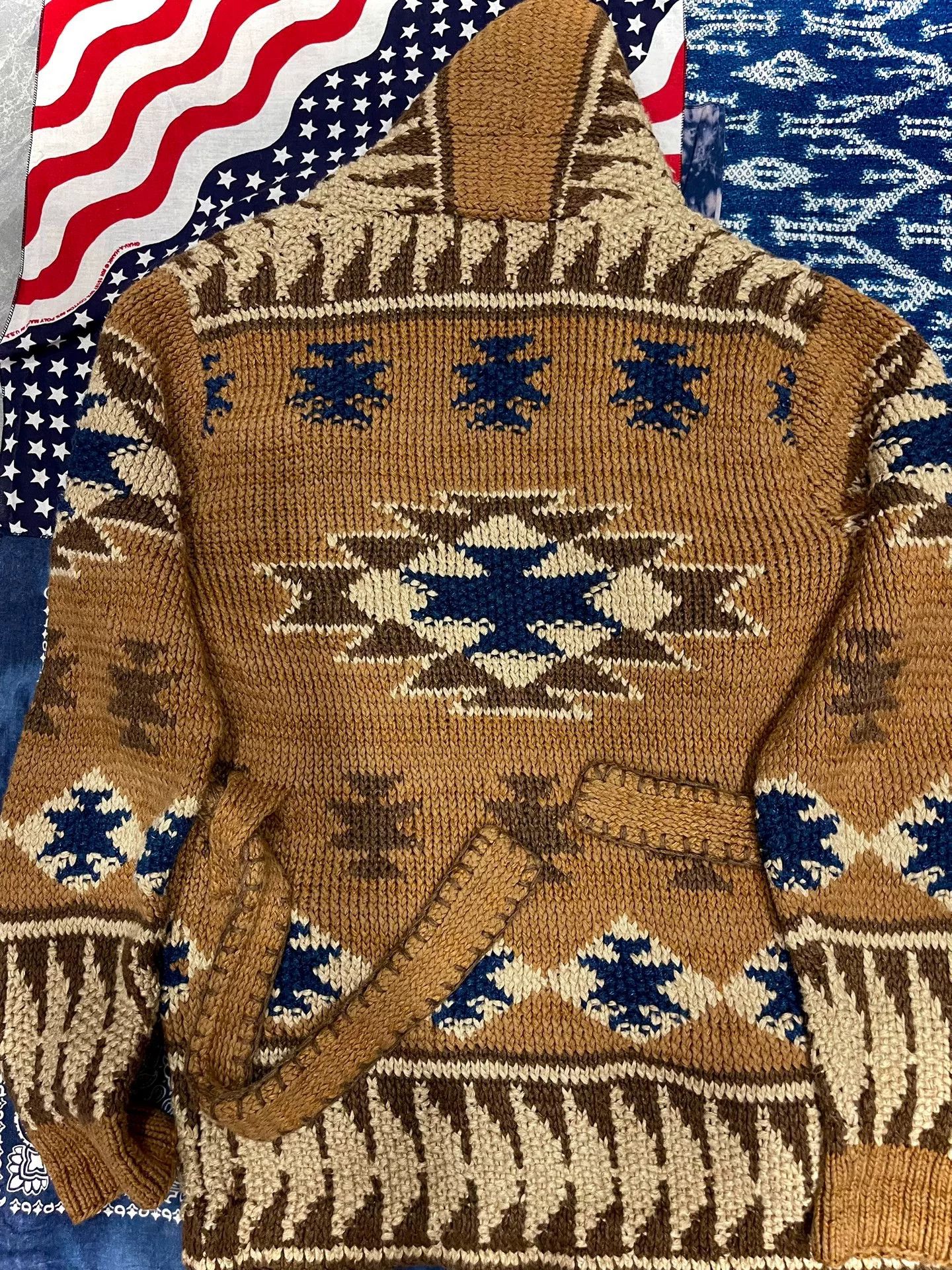 RRL Ralph Lauren RRL Navajo-Inspired Shawl Collar Cardigan Size US M / EU 48-50 / 2 - 3 Thumbnail