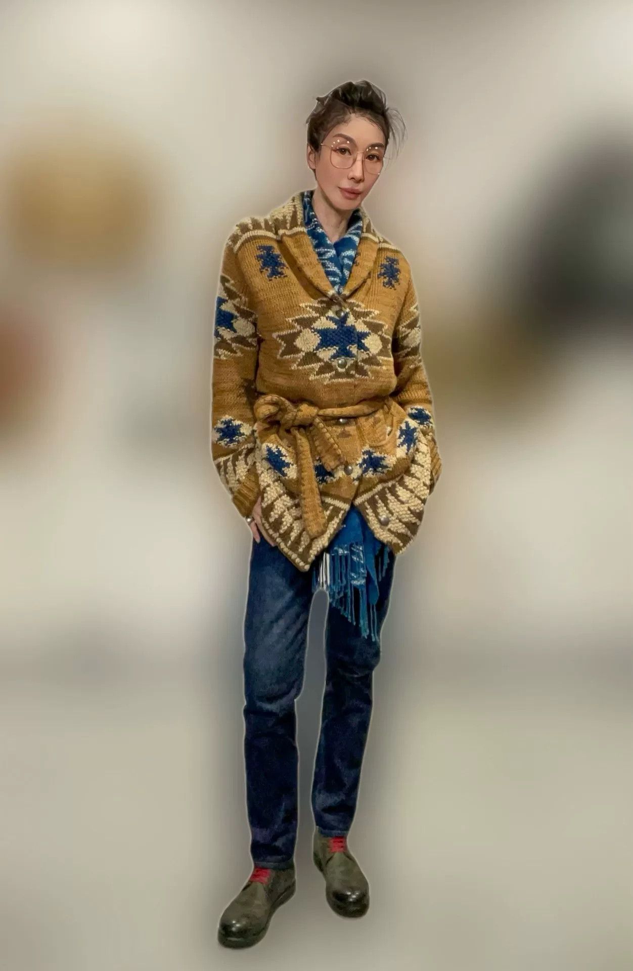 RRL Ralph Lauren RRL Navajo-Inspired Shawl Collar Cardigan Size US M / EU 48-50 / 2 - 9 Thumbnail