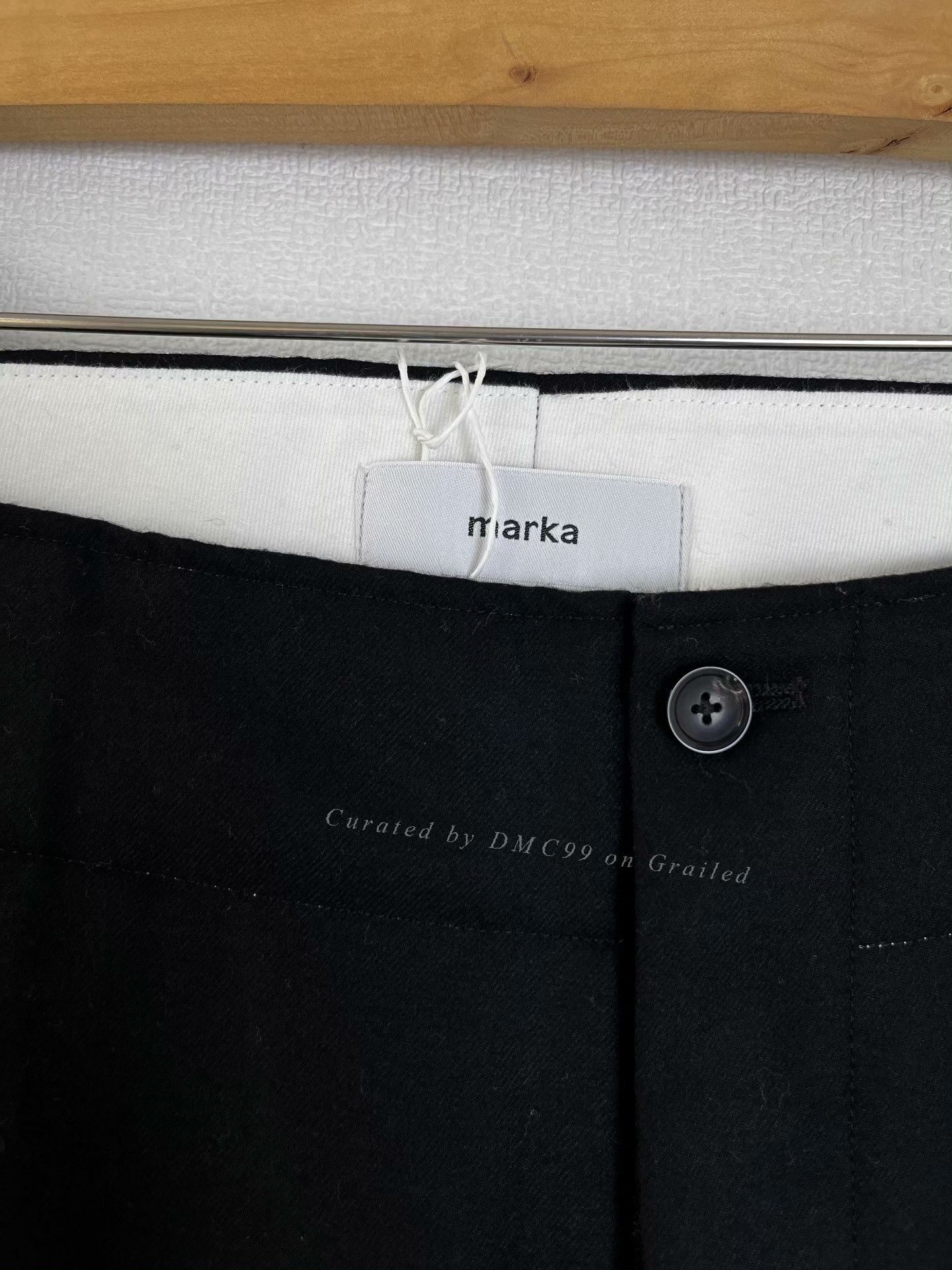 Markaware MARKAWARE Wool Double-Pleated Black Trousers Size US 26 / EU 42 - 3 Thumbnail