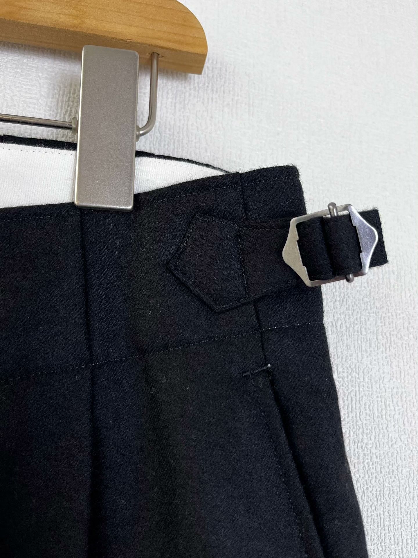 Markaware MARKAWARE Wool Double-Pleated Black Trousers Size US 26 / EU 42 - 4 Thumbnail