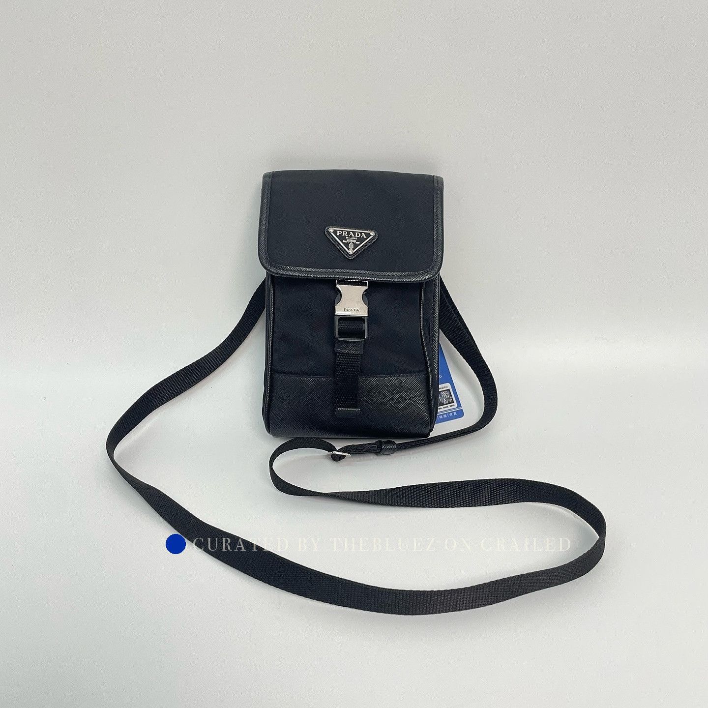 Prada Black Crossbody Bag with Adjustable Strap and Buckle Closure Size ONE SIZE - 2 Thumbnail