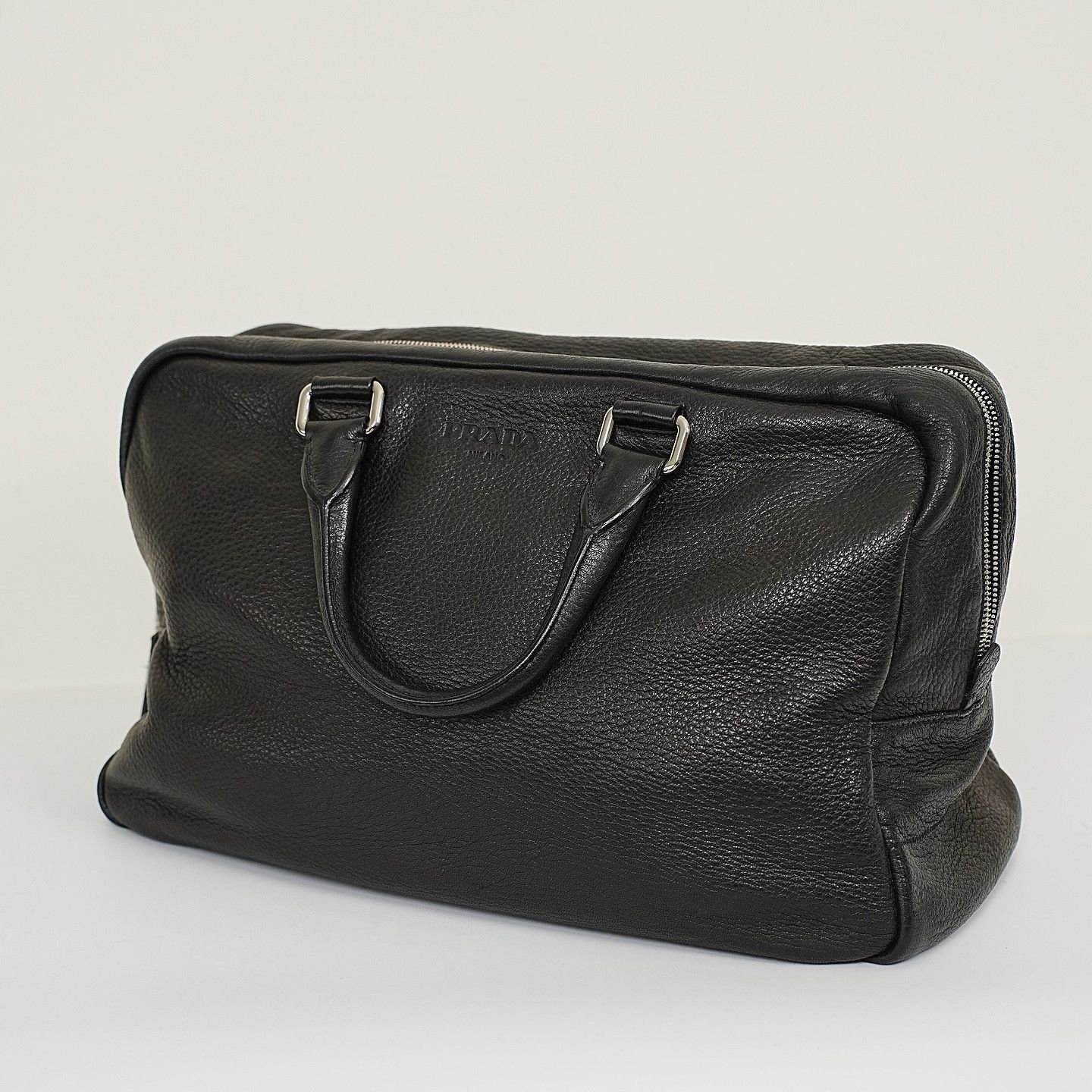 Prada Black Leather Duffle Bag Size ONE SIZE - 6 Thumbnail