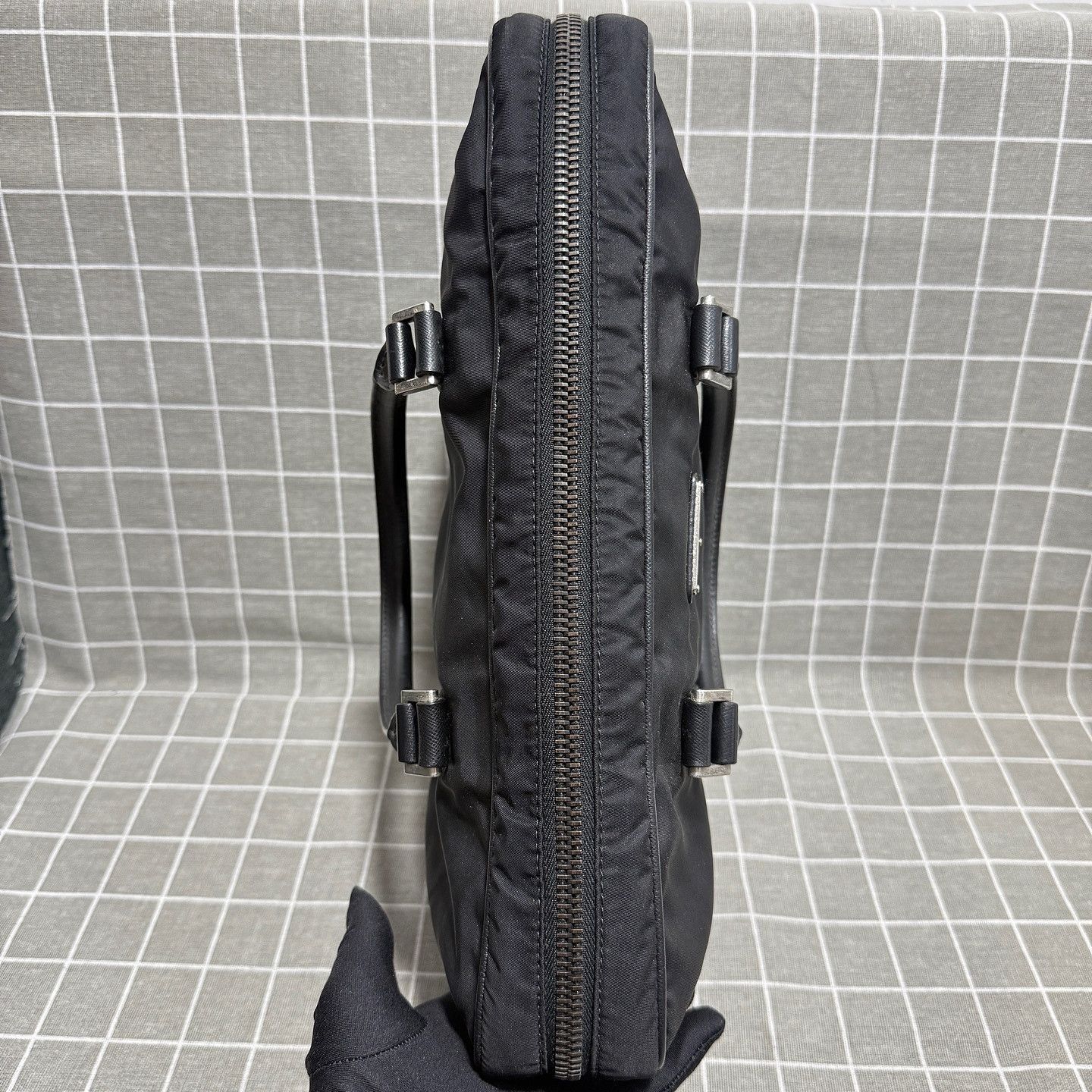 Prada Black Nylon Briefcase with Leather Accents Size ONE SIZE - 6 Thumbnail
