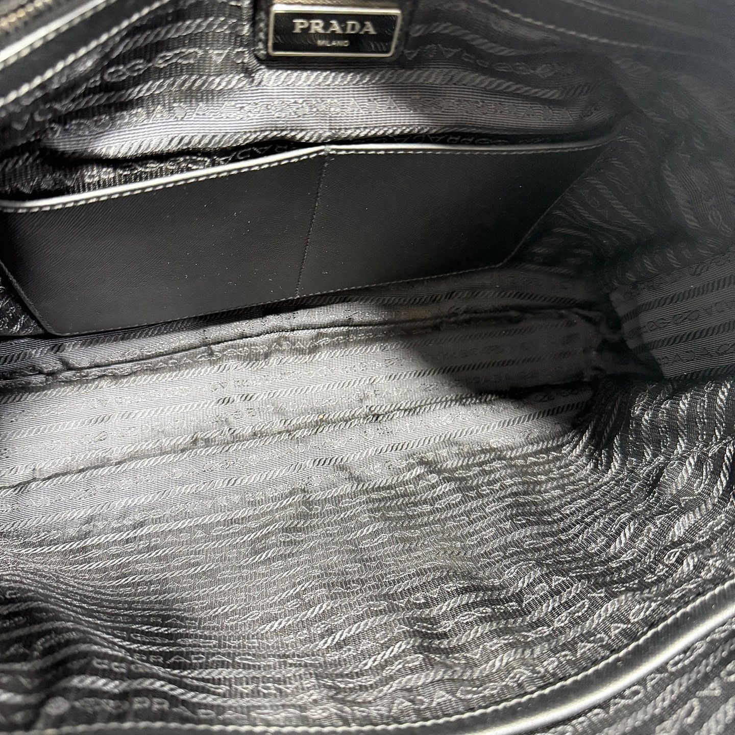 Prada Black Nylon Briefcase with Leather Accents Size ONE SIZE - 5 Thumbnail