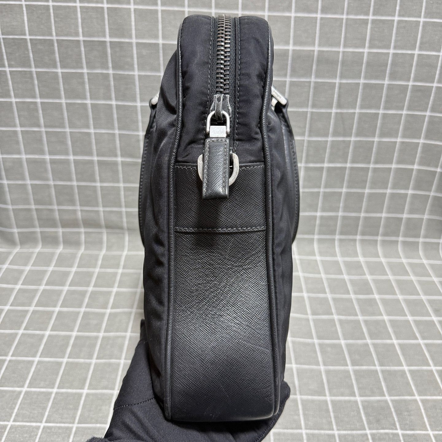 Prada Black Nylon Briefcase with Leather Accents Size ONE SIZE - 8 Thumbnail