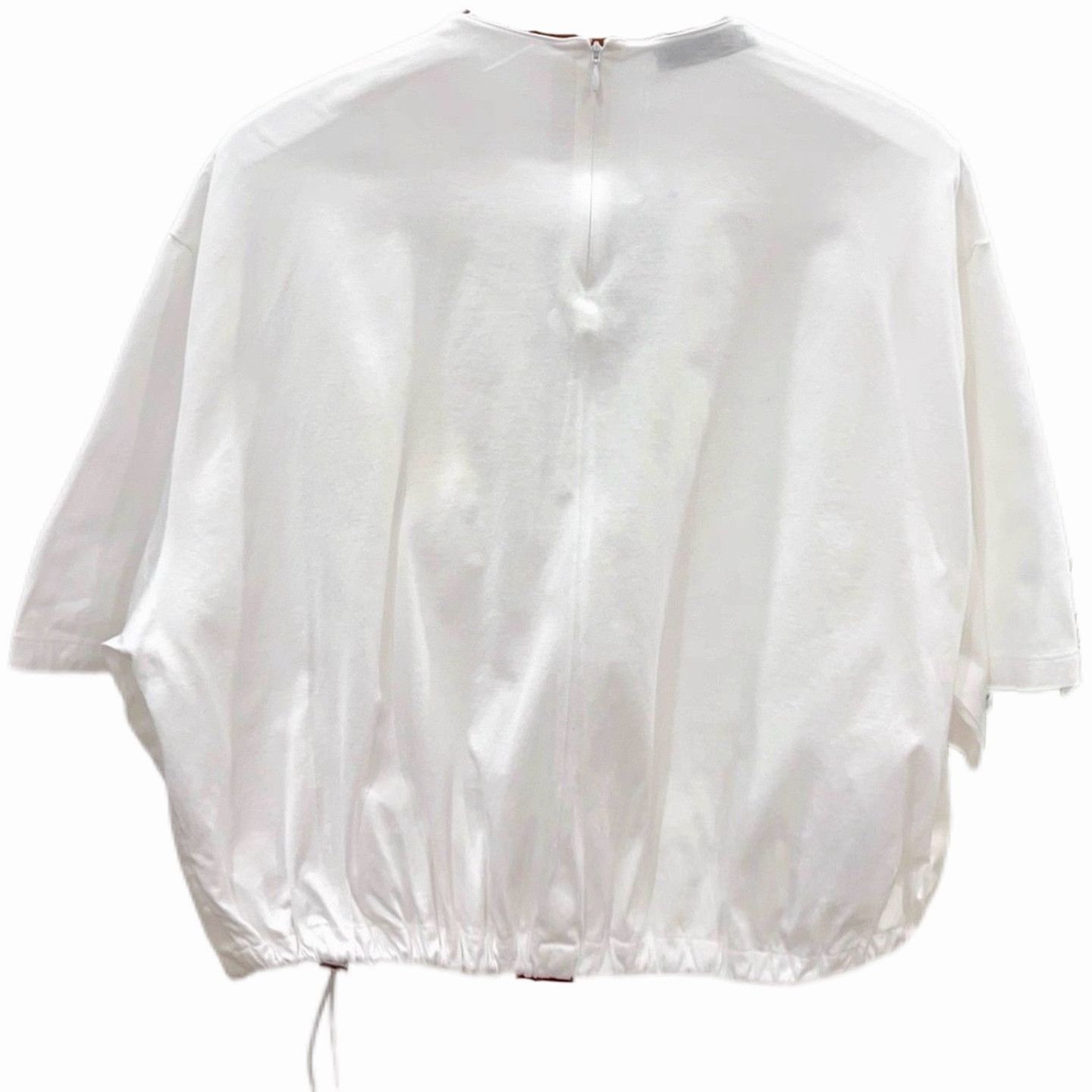 Prada White Short-Sleeve Top with Zip Pocket Size US M / EU 48-50 / 2 - 2 Thumbnail