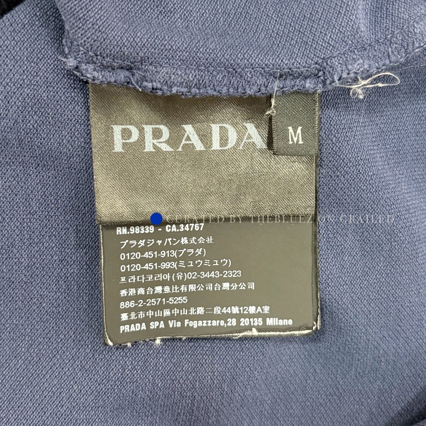 Prada Blue Short-Sleeve Polo Shirt with Contrast Trim Size US M / EU 48-50 / 2 - 4 Thumbnail