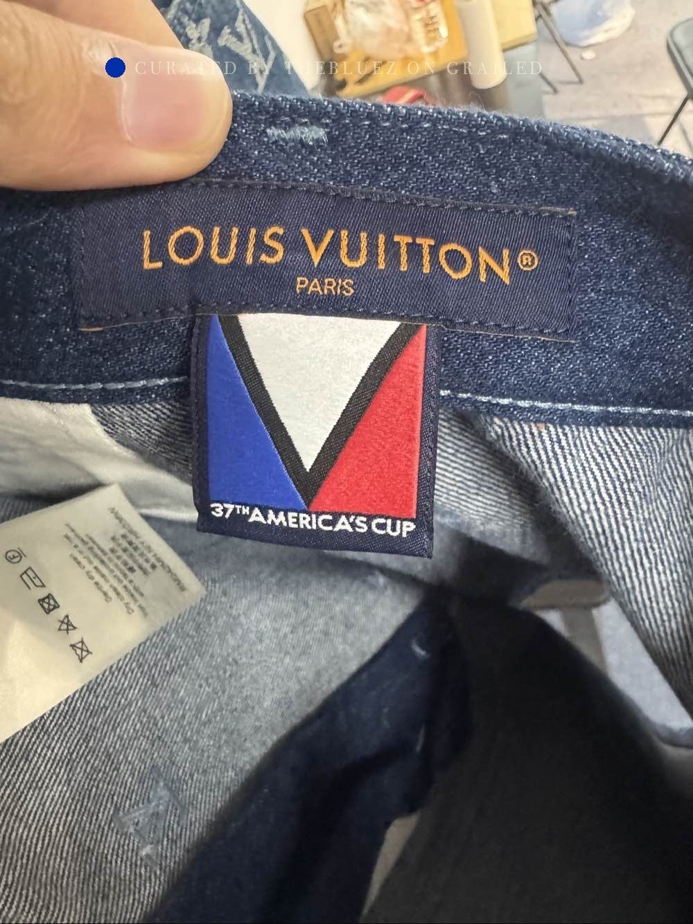 Louis Vuitton Blue Checkered Denim Mini Skirt Size US 32 / EU 48 - 3 Thumbnail
