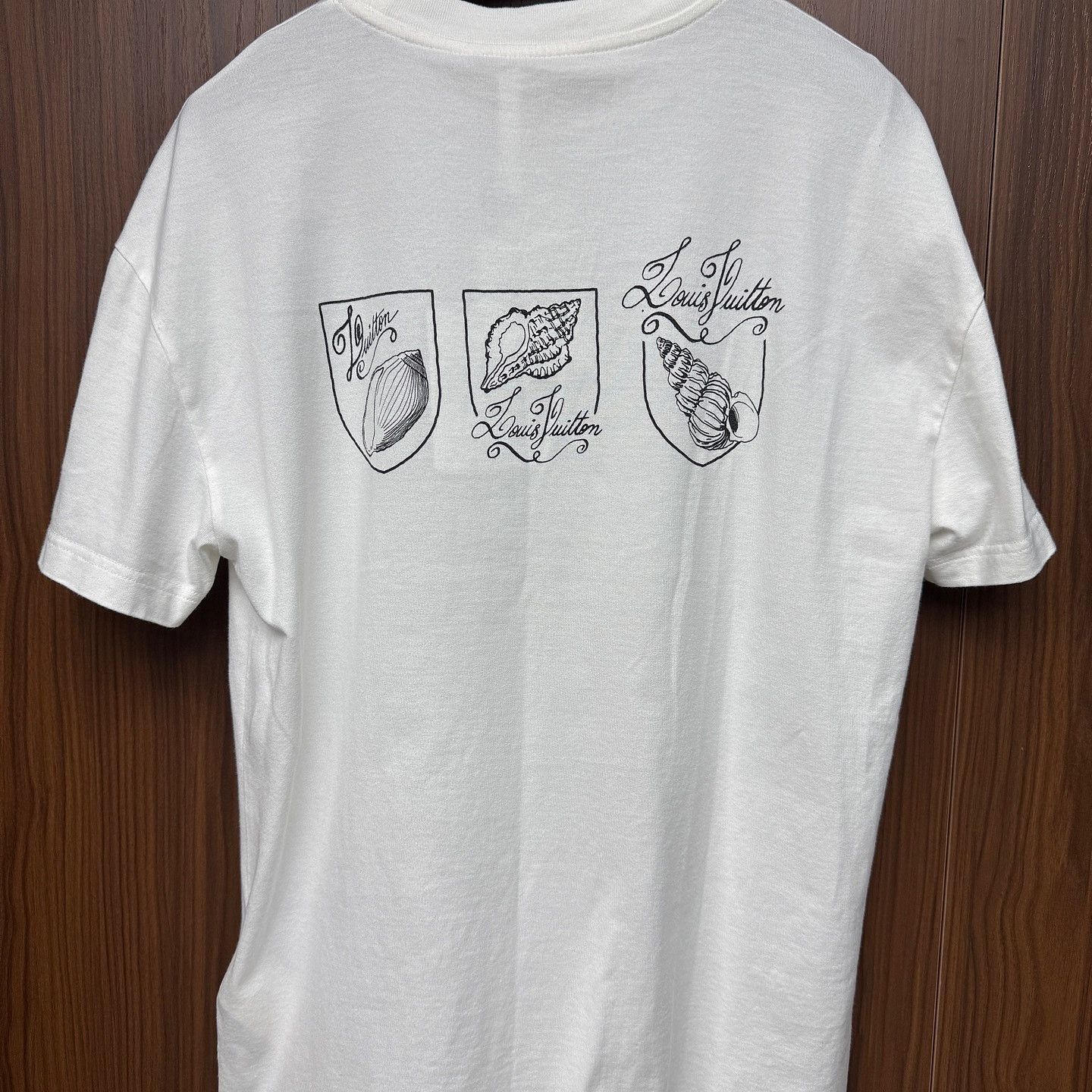 Louis Vuitton White Shell Print Short Sleeve T-Shirt Size US XS / EU 42 / 0 - 2 Thumbnail
