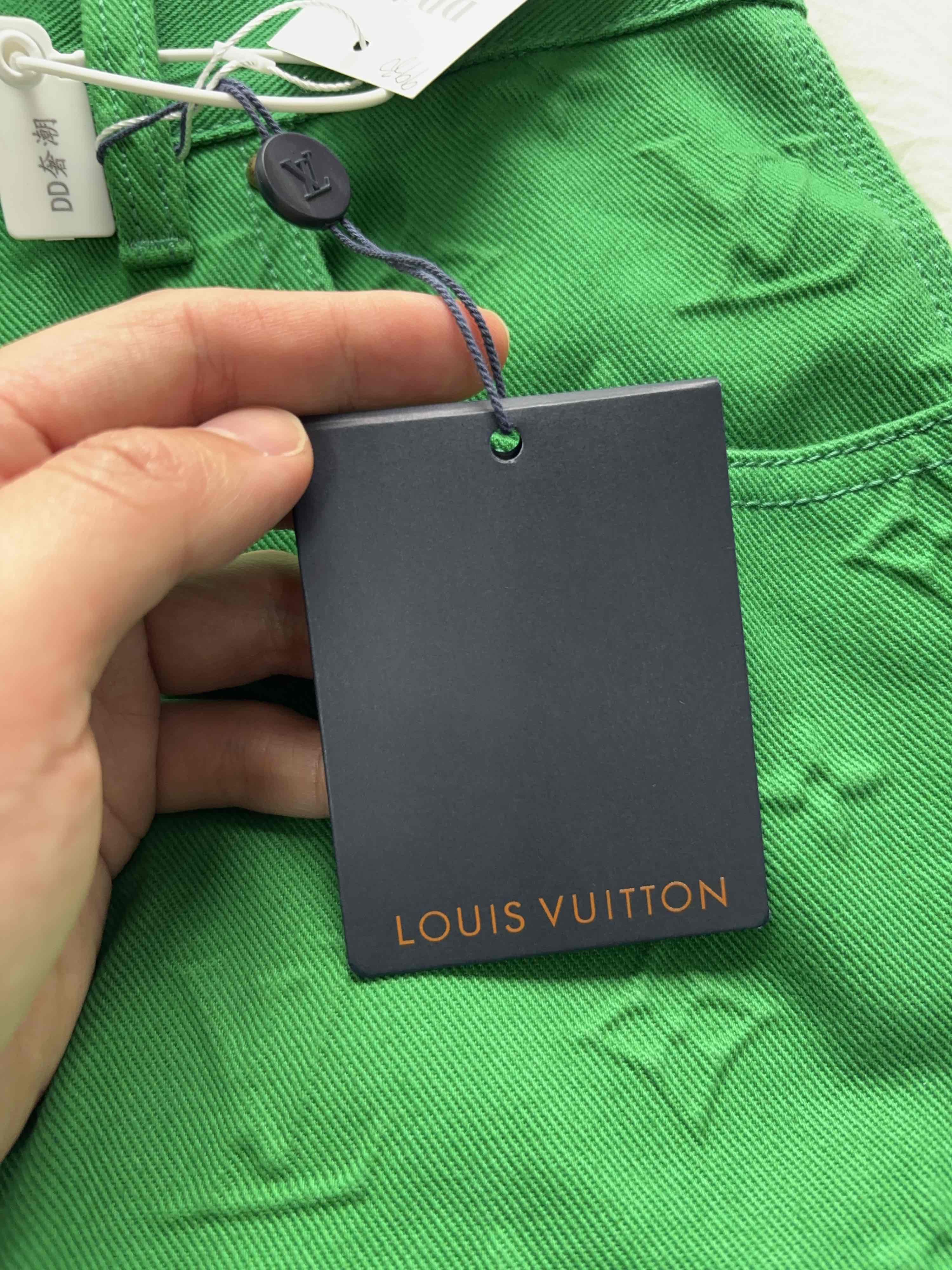 Louis Vuitton Green Cargo Pants with Embroidered Pattern Size 28 Size US 28 / EU 44 - 5 Thumbnail