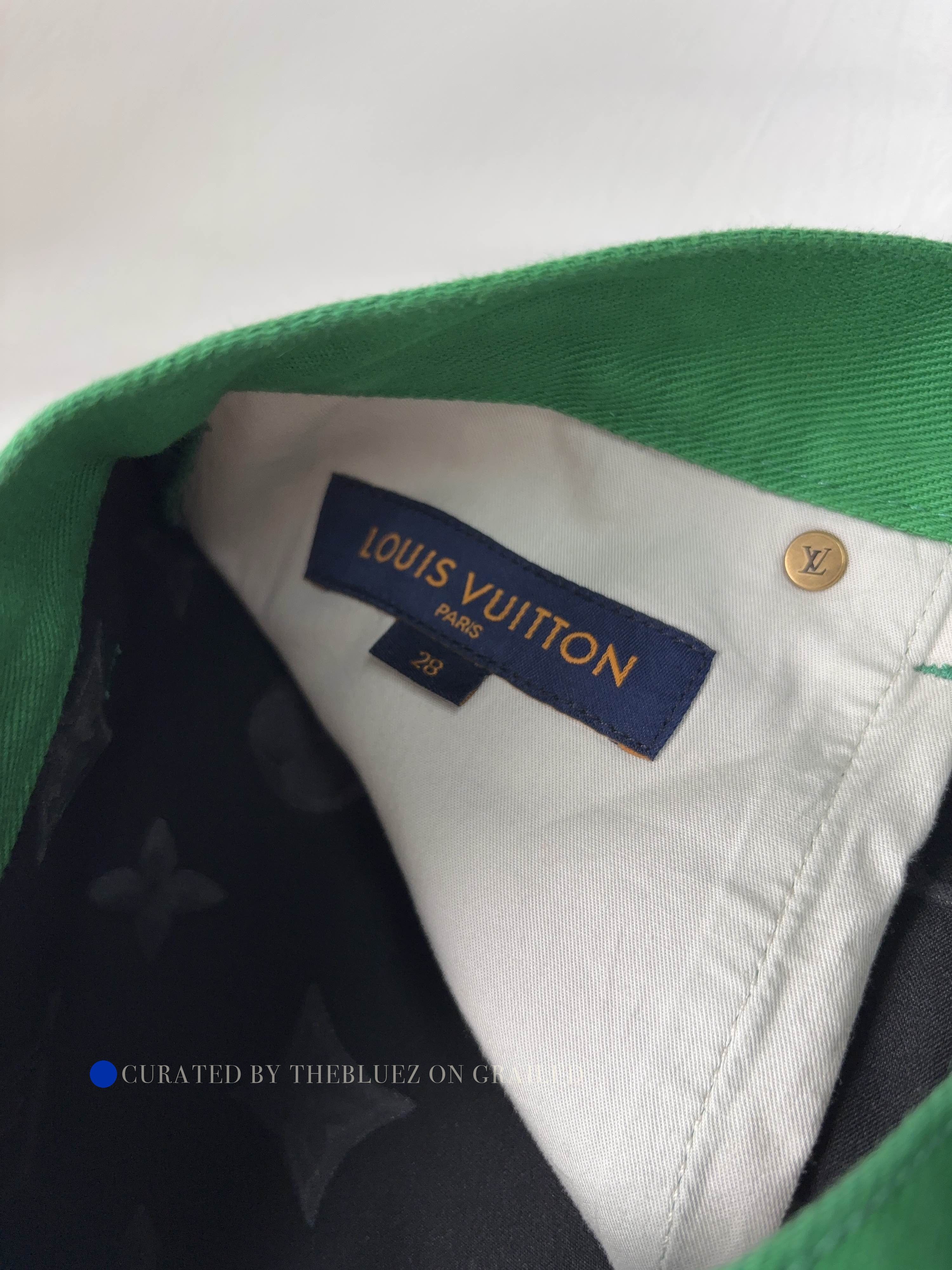 Louis Vuitton Green Cargo Pants with Embroidered Pattern Size 28 Size US 28 / EU 44 - 3 Thumbnail