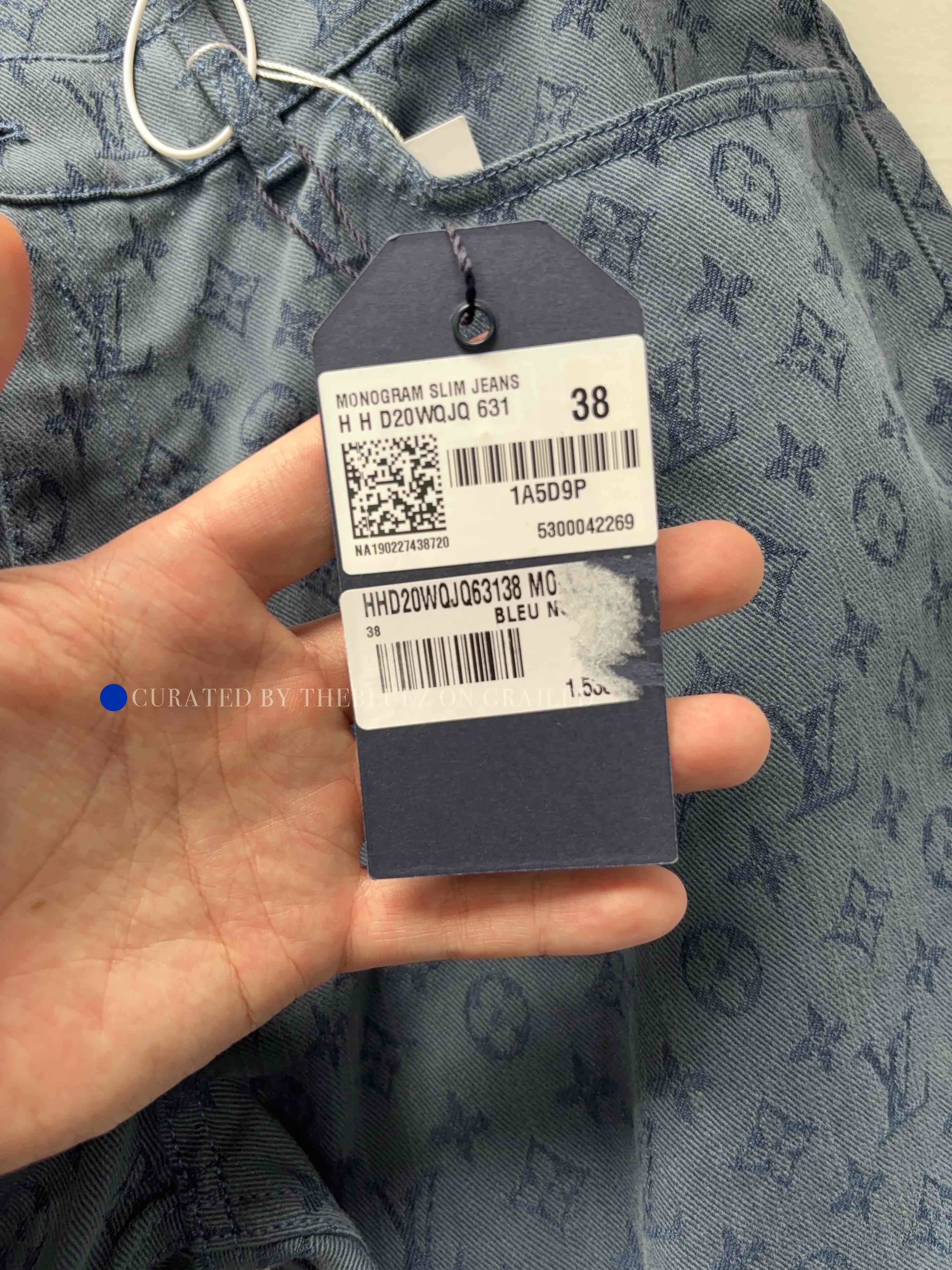 Louis Vuitton Blue Patterned Denim Pants Size 38 Size US 38 / EU 54 - 5 Thumbnail