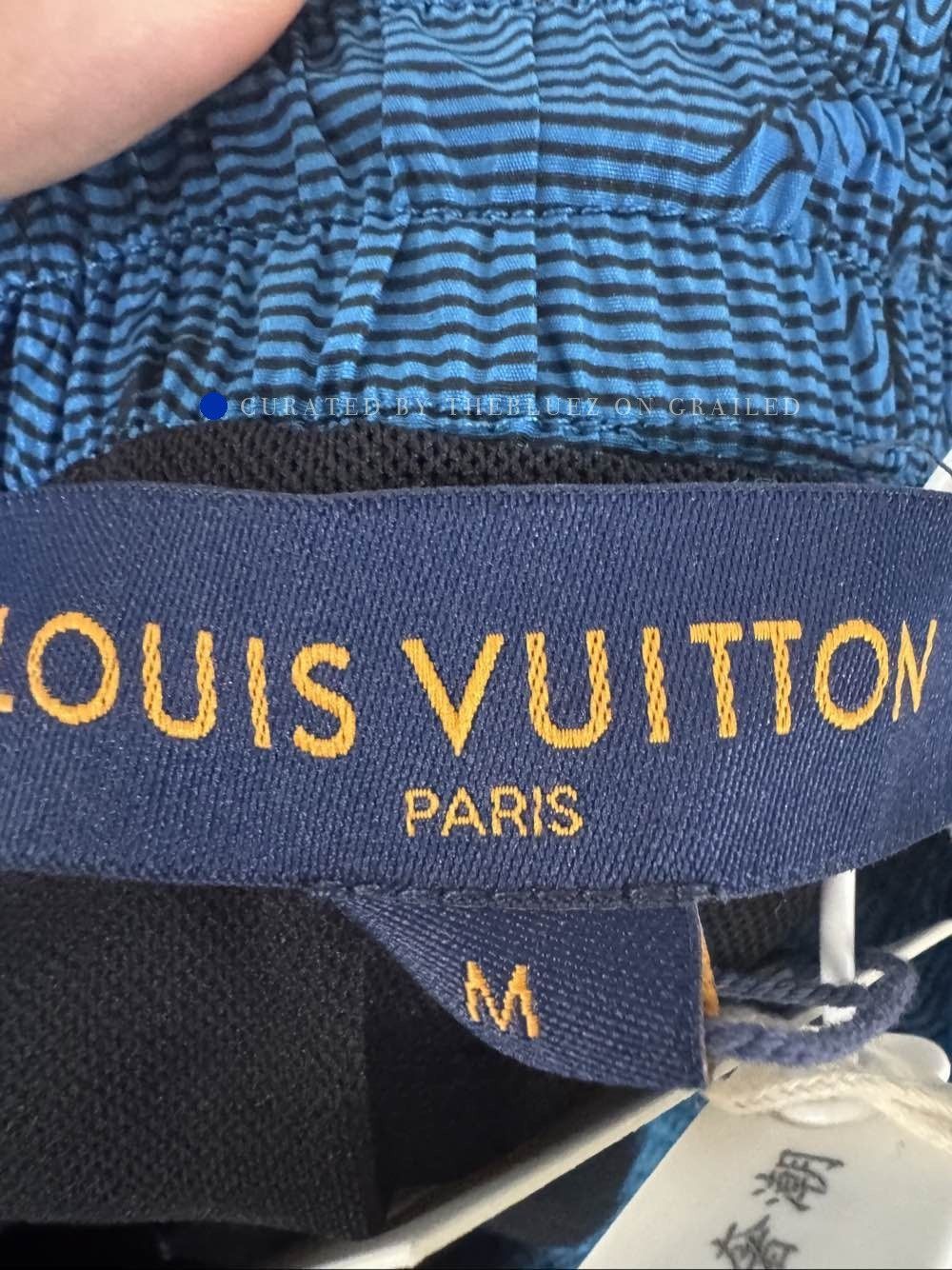 Louis Vuitton Blue Patterned Shorts with Drawstring - Size 32 Size US 32 / EU 48 - 3 Thumbnail