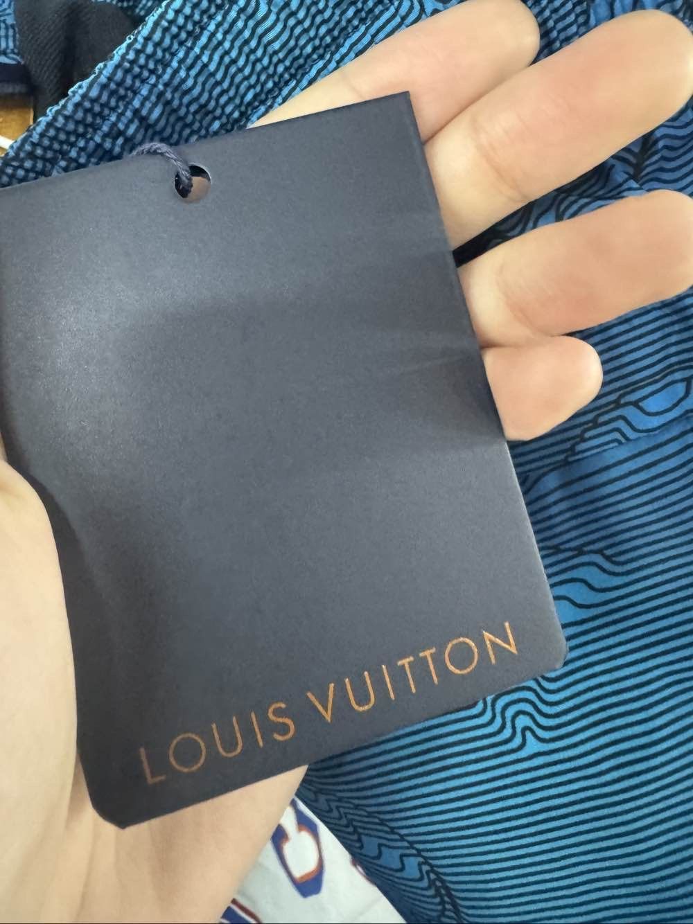 Louis Vuitton Blue Patterned Shorts with Drawstring - Size 32 Size US 32 / EU 48 - 5 Thumbnail