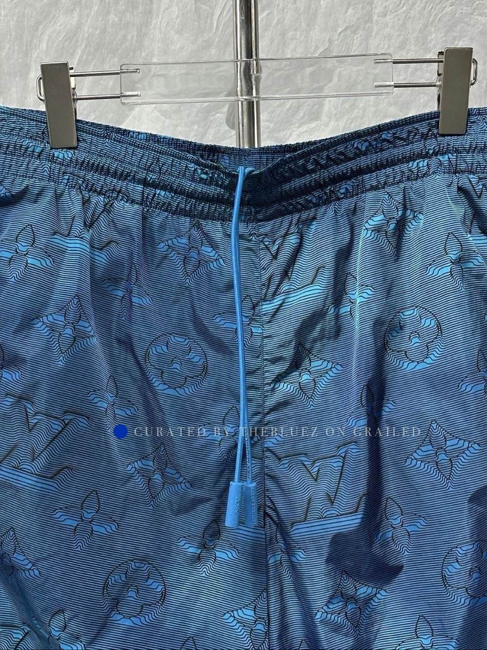 Louis Vuitton Blue Patterned Shorts with Drawstring - Size 32 Size US 32 / EU 48 - 7 Thumbnail