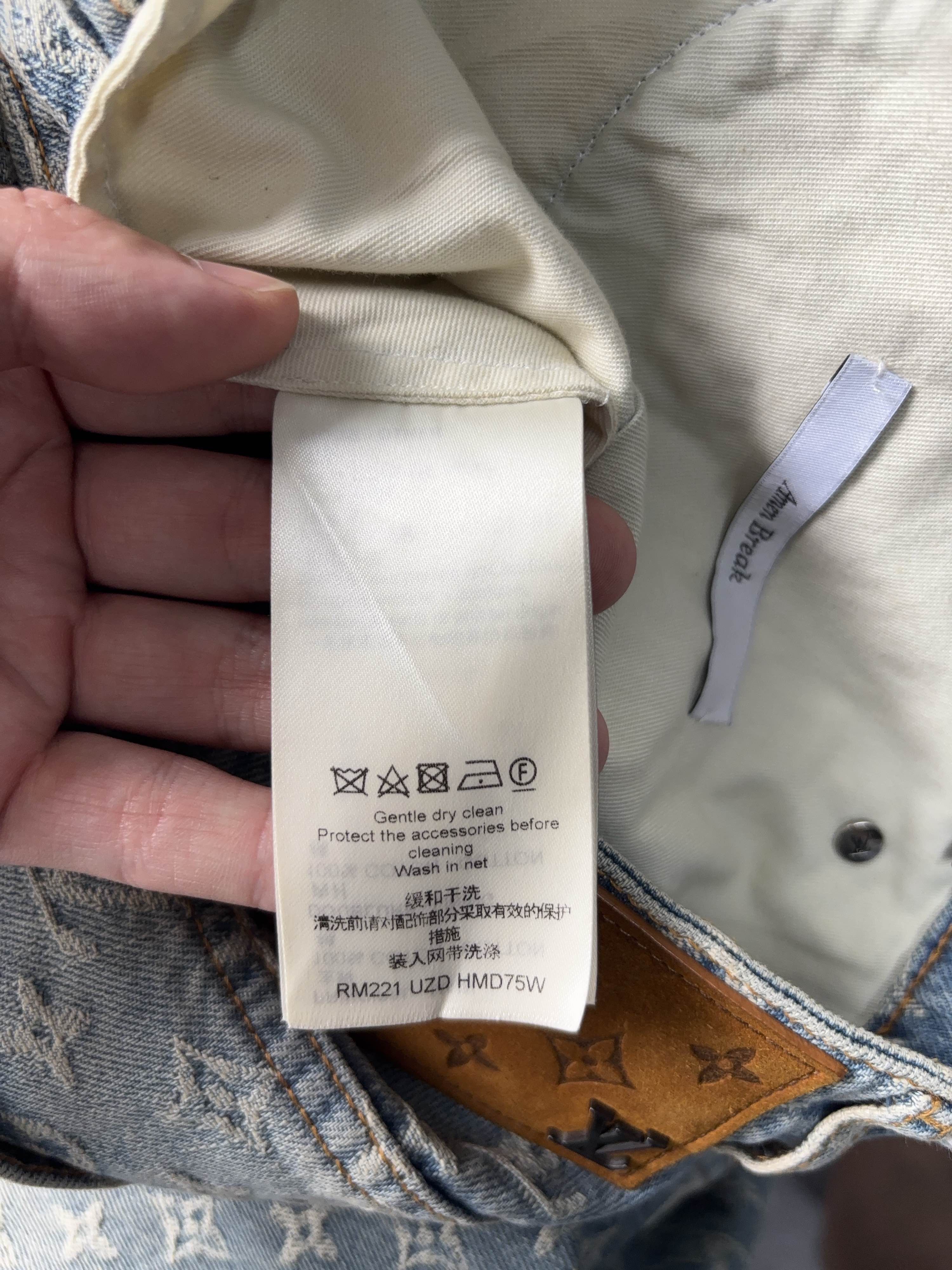 Louis Vuitton Blue Denim Pants with Pattern and Graphic Design Size US 34 / EU 50 - 4 Thumbnail