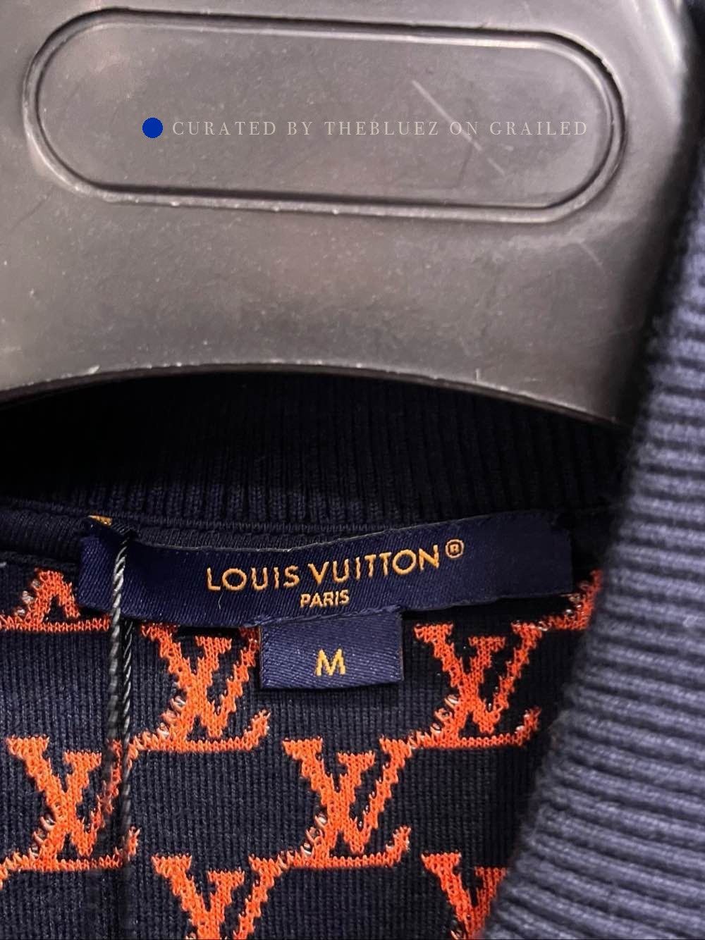 Louis Vuitton Blue Patterned Zip-Front Bomber Jacket Size M Size US M / EU 48-50 / 2 - 3 Thumbnail