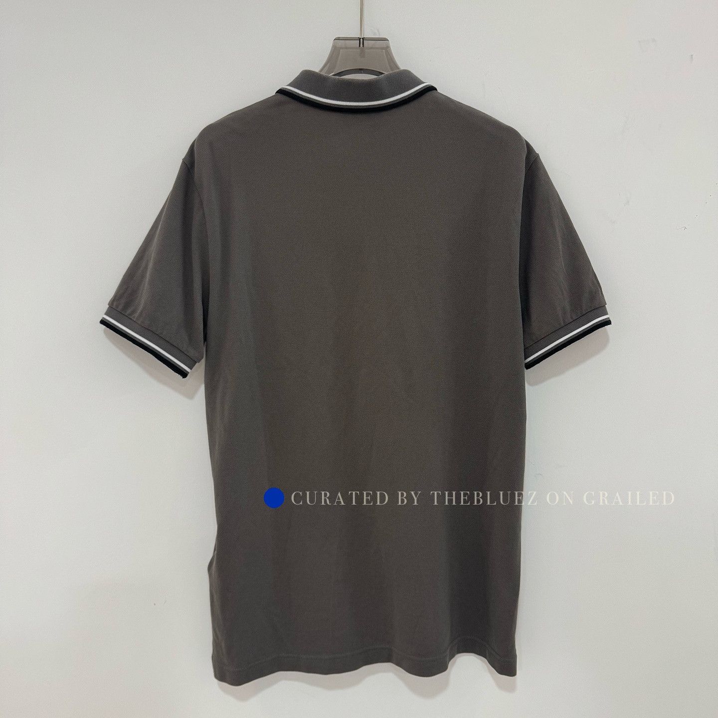 Prada Gray Short-Sleeve Polo Shirt Size US M / EU 48-50 / 2 - 2 Thumbnail