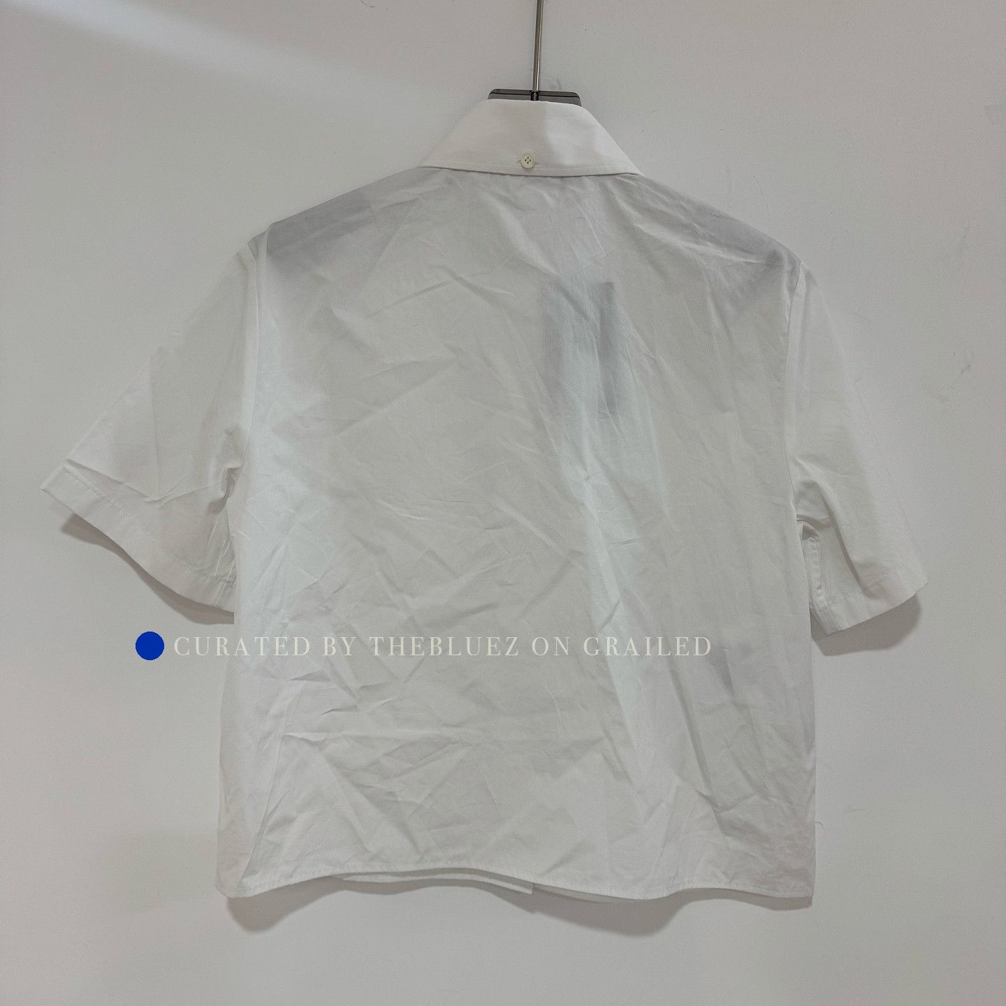 Prada White Short-Sleeve Button-Up Shirt Size US XXS / EU 40 - 2 Thumbnail
