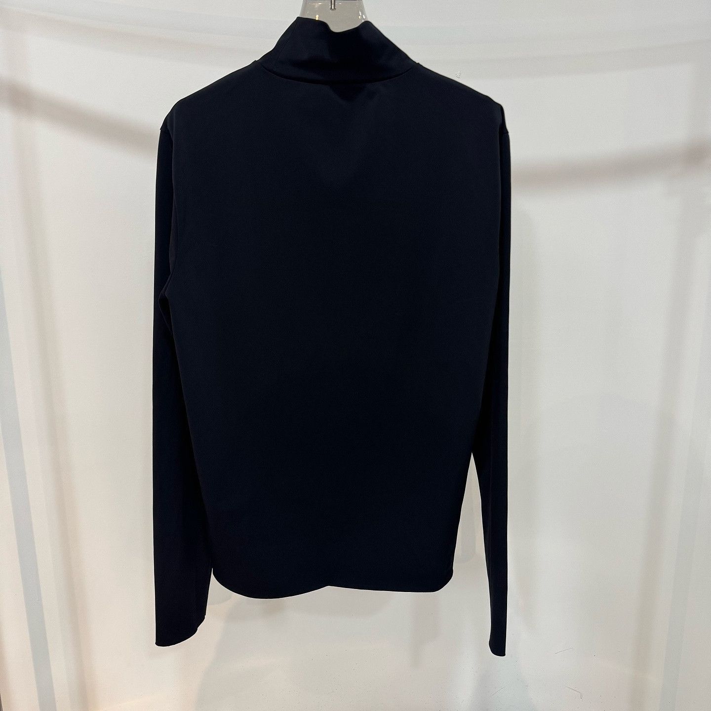 Prada Black High Neck Long Sleeve Shirt Size US M / EU 48-50 / 2 - 2 Thumbnail