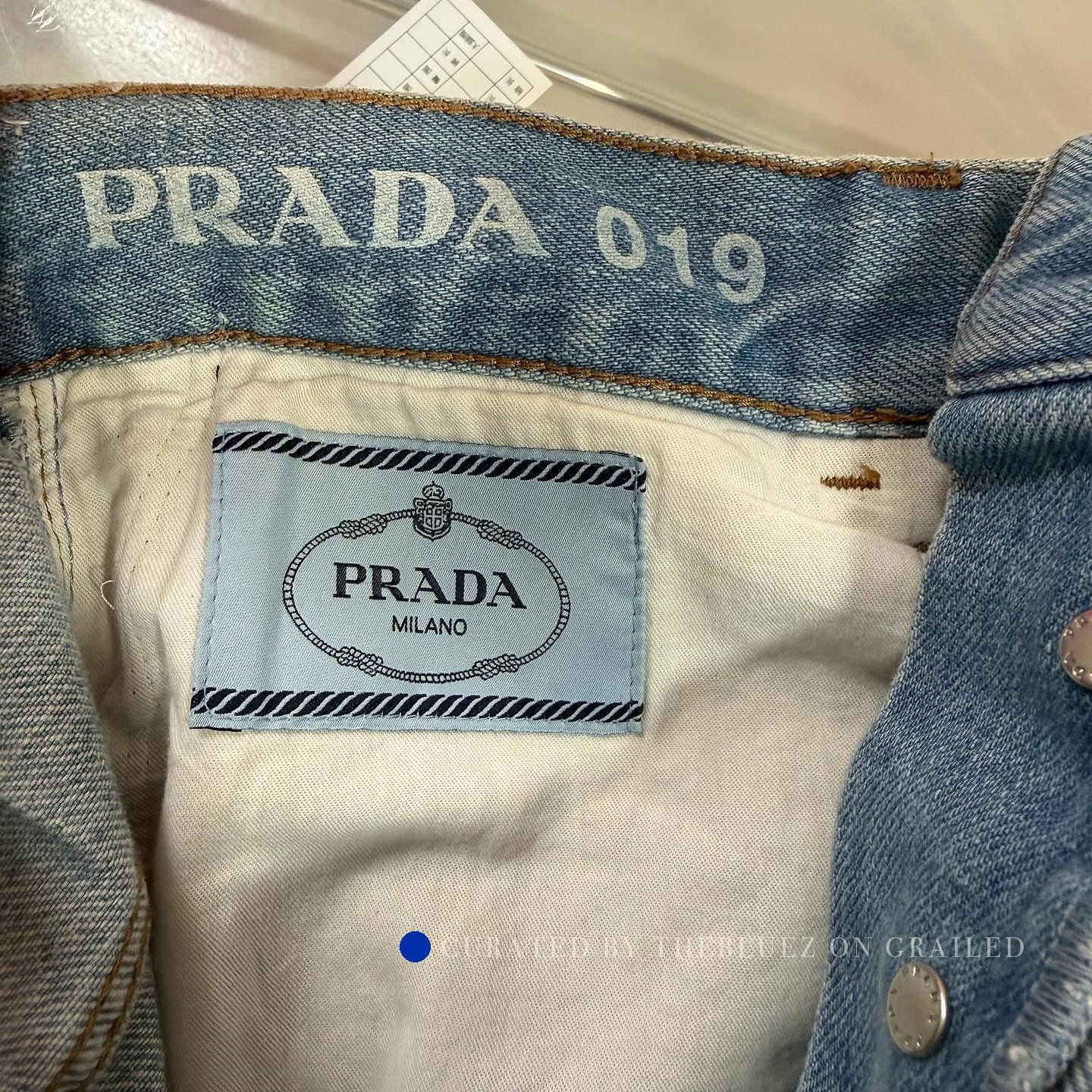 Prada Blue Denim Straight-Leg Jeans Size US 32 / EU 48 - 3 Thumbnail