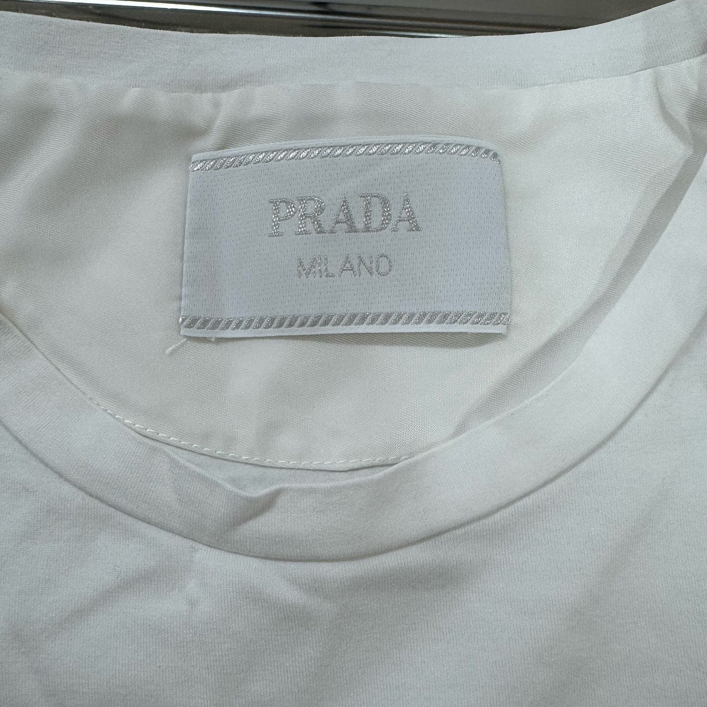 Prada White Long-Sleeve Shirt with Chest Pocket Size US L / EU 52-54 / 3 - 3 Thumbnail