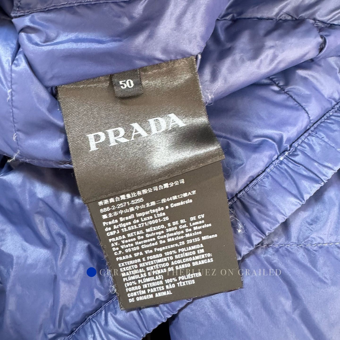 Prada Blue Puffer Jacket with Zip Closure Size M Size US M / EU 48-50 / 2 - 4 Thumbnail
