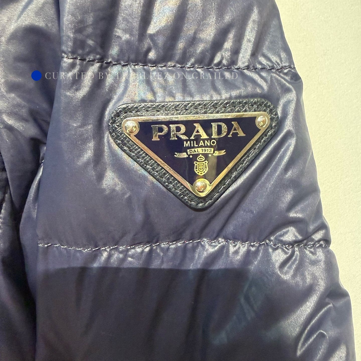 Prada Blue Quilted Hooded Jacket - Size M Size US M / EU 48-50 / 2 - 5 Thumbnail