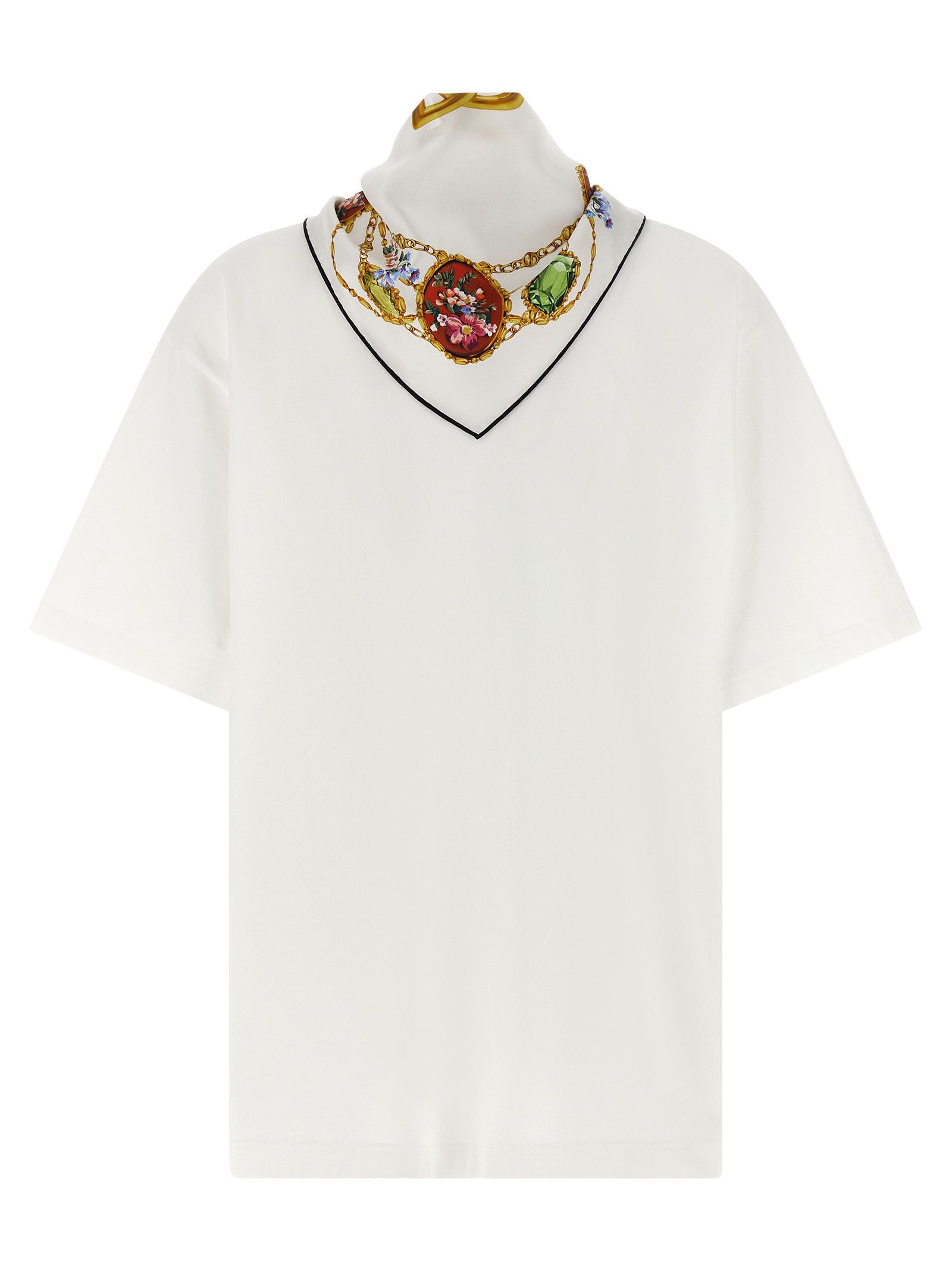 Dolce & Gabbana T-shirt with scarf Size L / US 10 / IT 46 - 3 Thumbnail