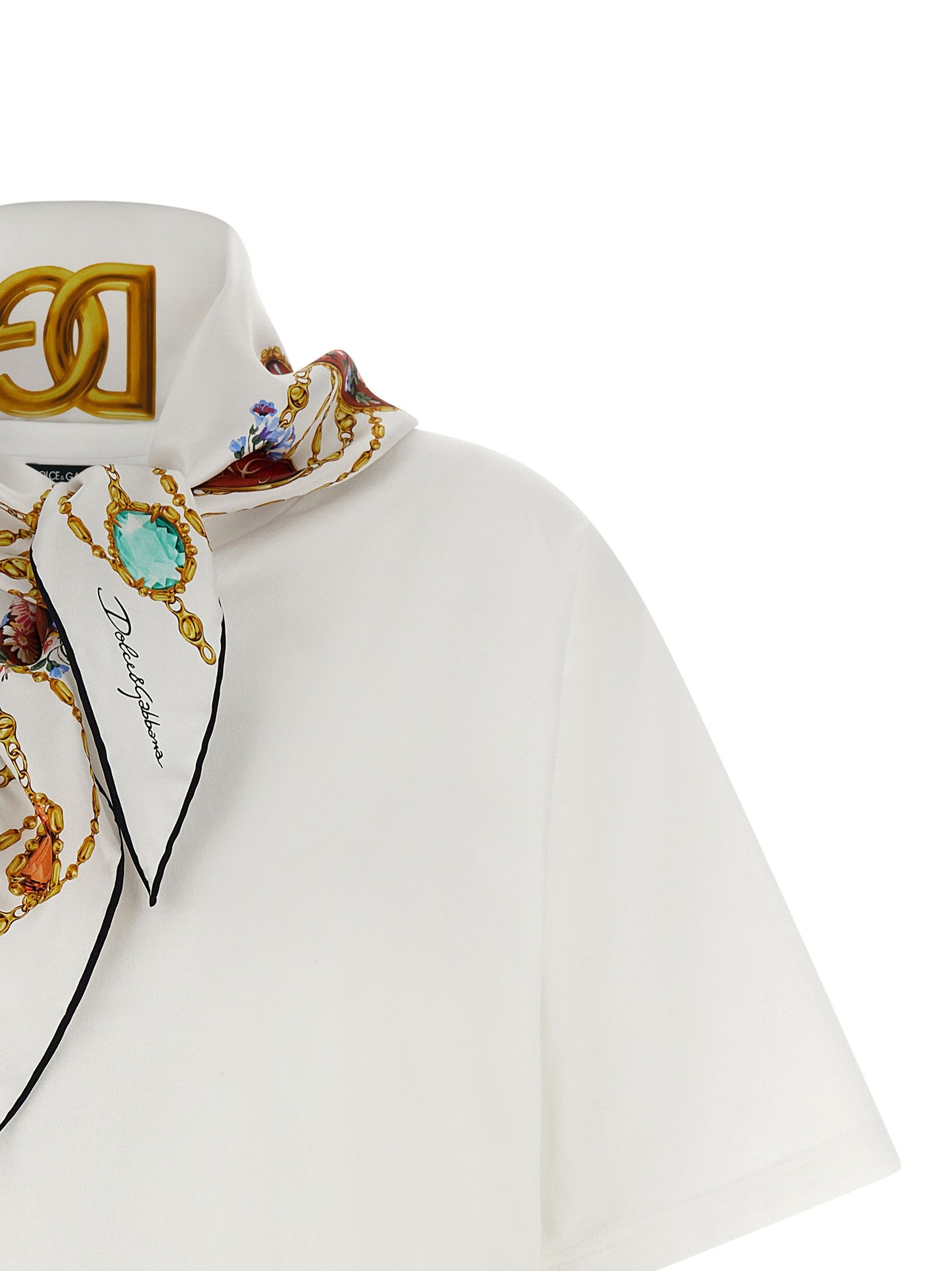 Dolce & Gabbana T-shirt with scarf Size XL / US 12-14 / IT 48-50 - 4 Thumbnail