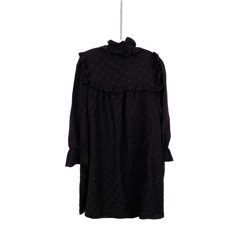Celine Celine Triomphe Jacquard Silk Ruffle Dress Size 36 Size XS / US 0-2 / IT 36-38 - 2 Thumbnail