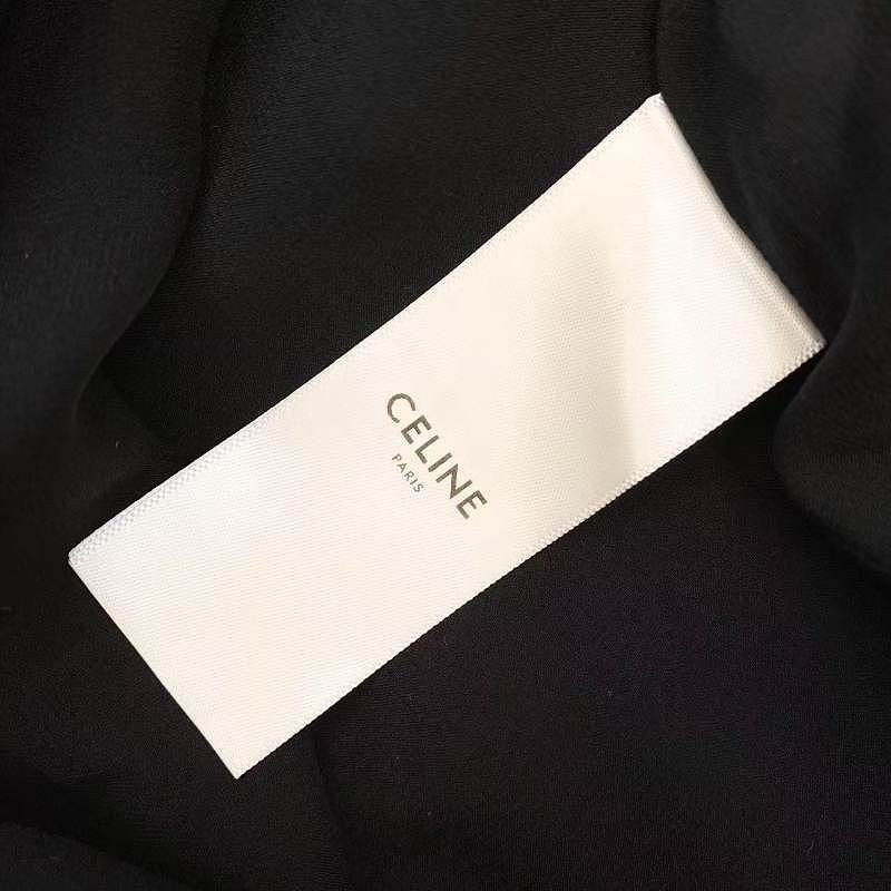 Celine Celine Triomphe Jacquard Silk Ruffle Dress Size 36 Size XS / US 0-2 / IT 36-38 - 4 Thumbnail