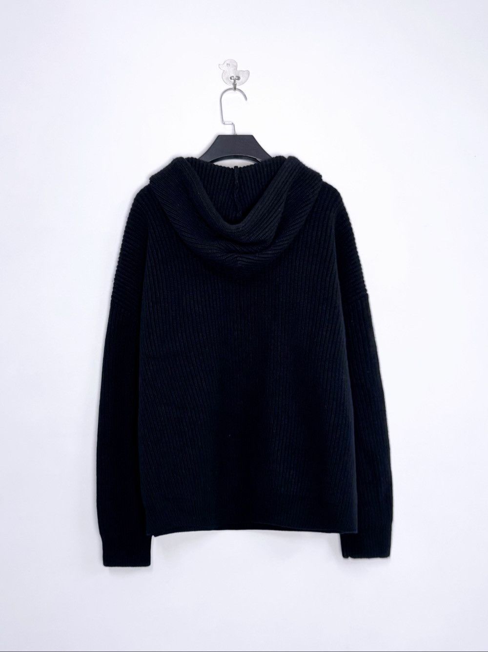 Celine Celine Leather Logo Ribbed Hoodie Size M Size US M / EU 48-50 / 2 - 2 Thumbnail