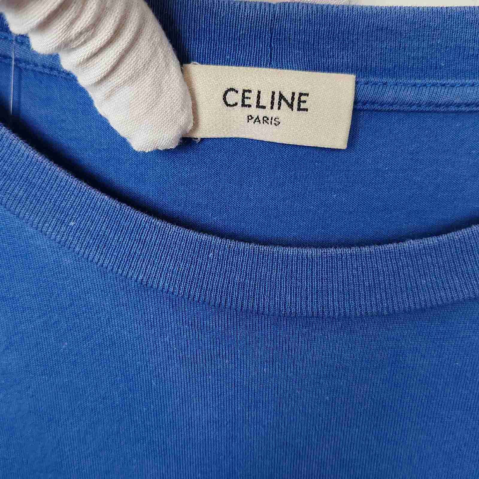 Celine Celine Logo Short Sleeve T-Shirt Size L Size US L / EU 52-54 / 3 - 3 Thumbnail