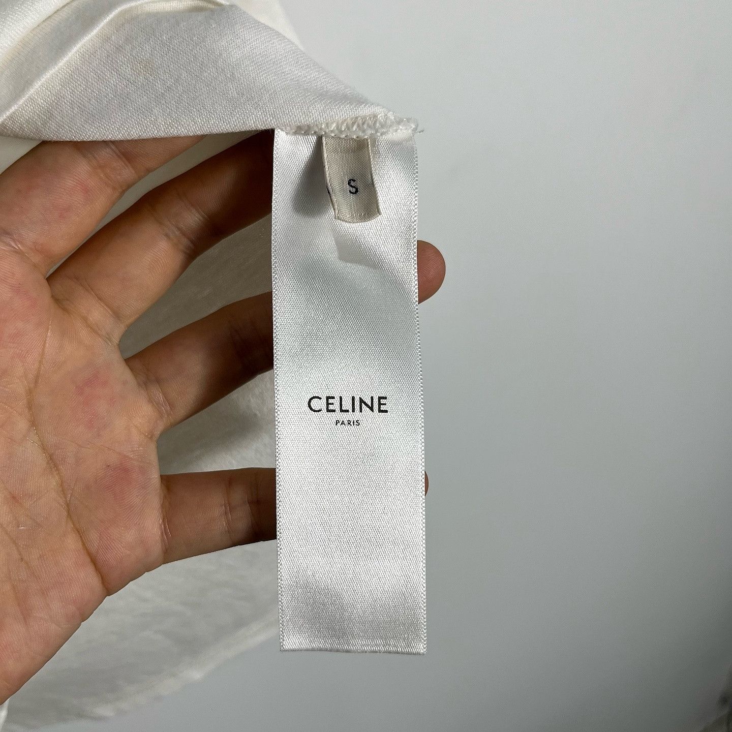 Celine Celine Triomphe Logo Ringer T-Shirt Size S Size S / US 4 / IT 40 - 4 Thumbnail