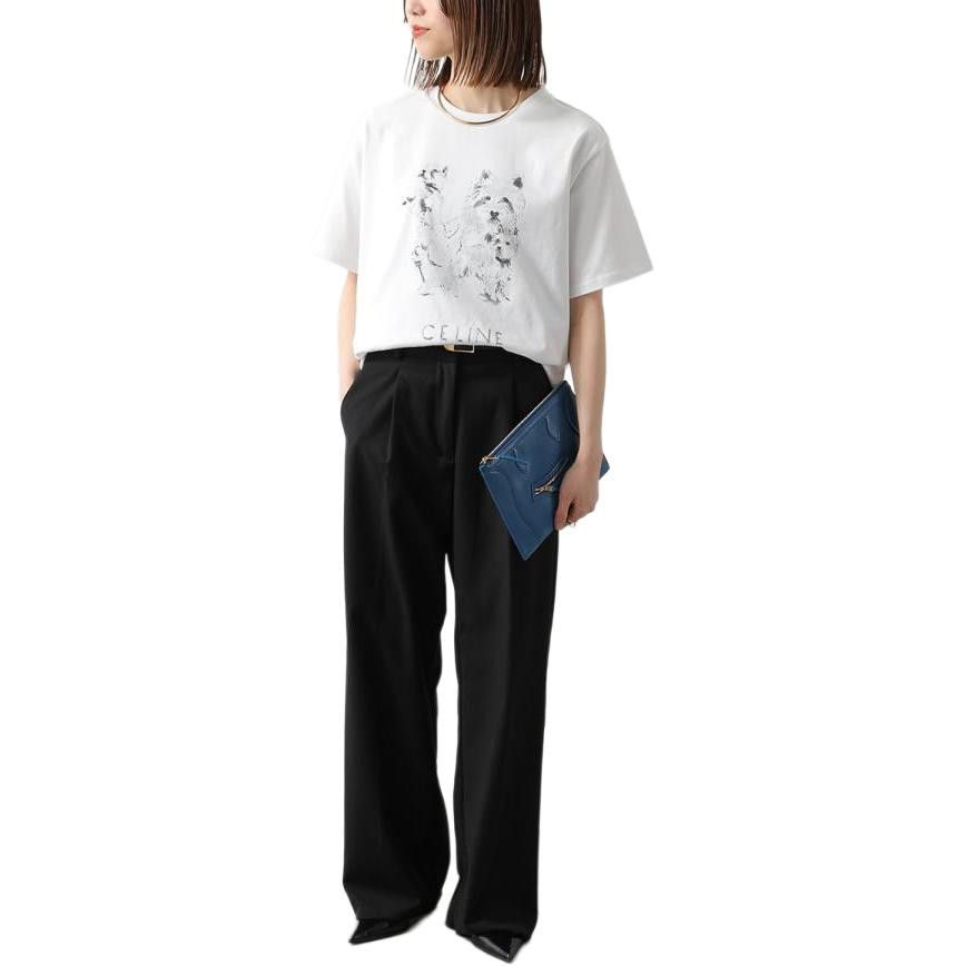 Celine CELINE Dog Print T-Shirt XS Size XS / US 0-2 / IT 36-38 - 5 Thumbnail