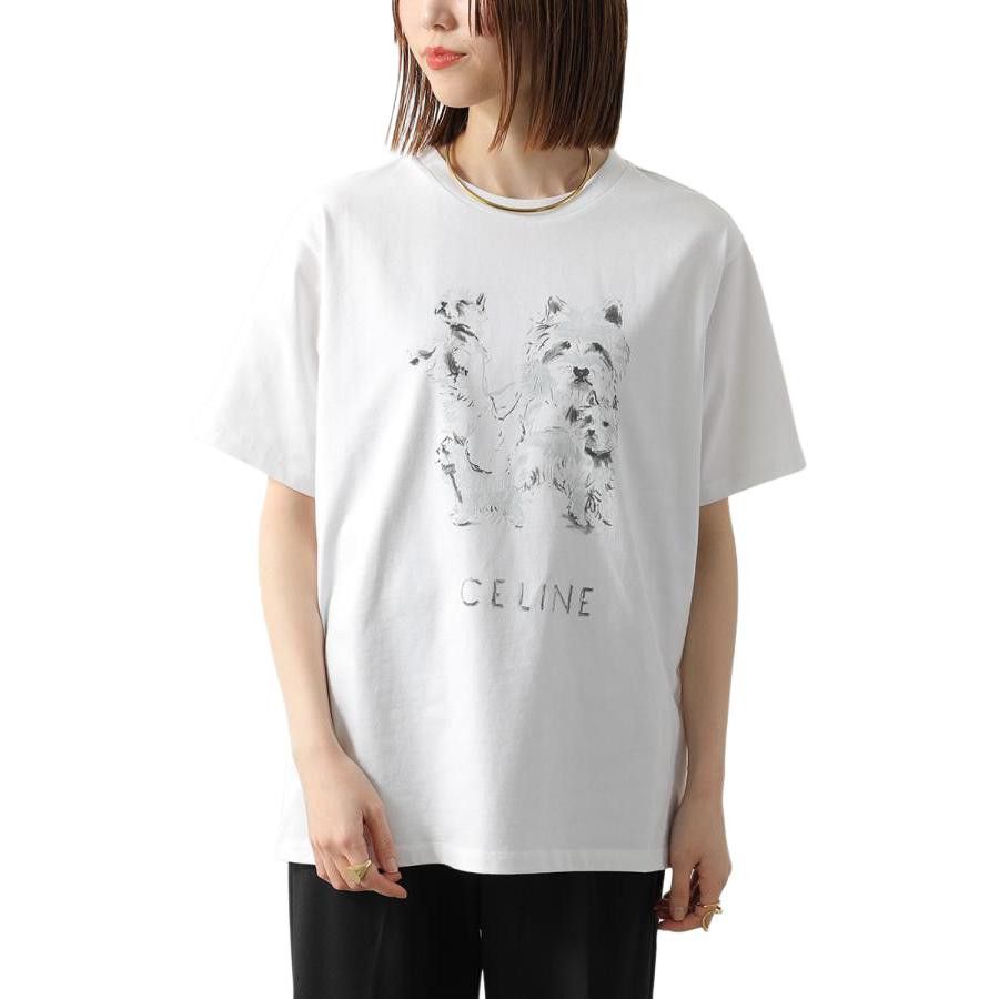 Celine CELINE Dog Print T-Shirt XS Size XS / US 0-2 / IT 36-38 - 7 Thumbnail