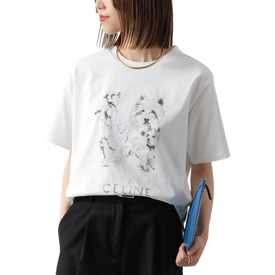 Celine CELINE Dog Print T-Shirt XS Size XS / US 0-2 / IT 36-38 - 6 Thumbnail