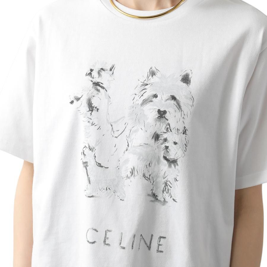 Celine CELINE Dog Print T-Shirt XS Size XS / US 0-2 / IT 36-38 - 10 Thumbnail