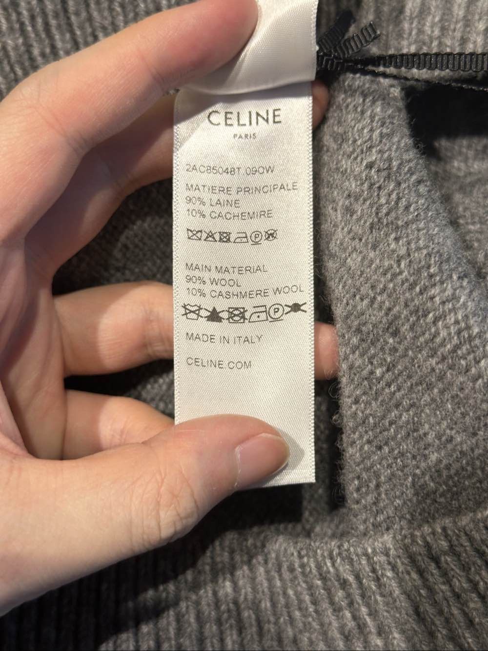 Celine Celine Logo Wool Cashmere Sweater XL Size US XL / EU 56 / 4 - 4 Thumbnail